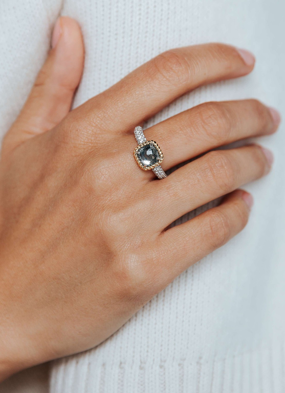 TI SENTO - Milano Ring 12399GG - voorkant 7 zilver