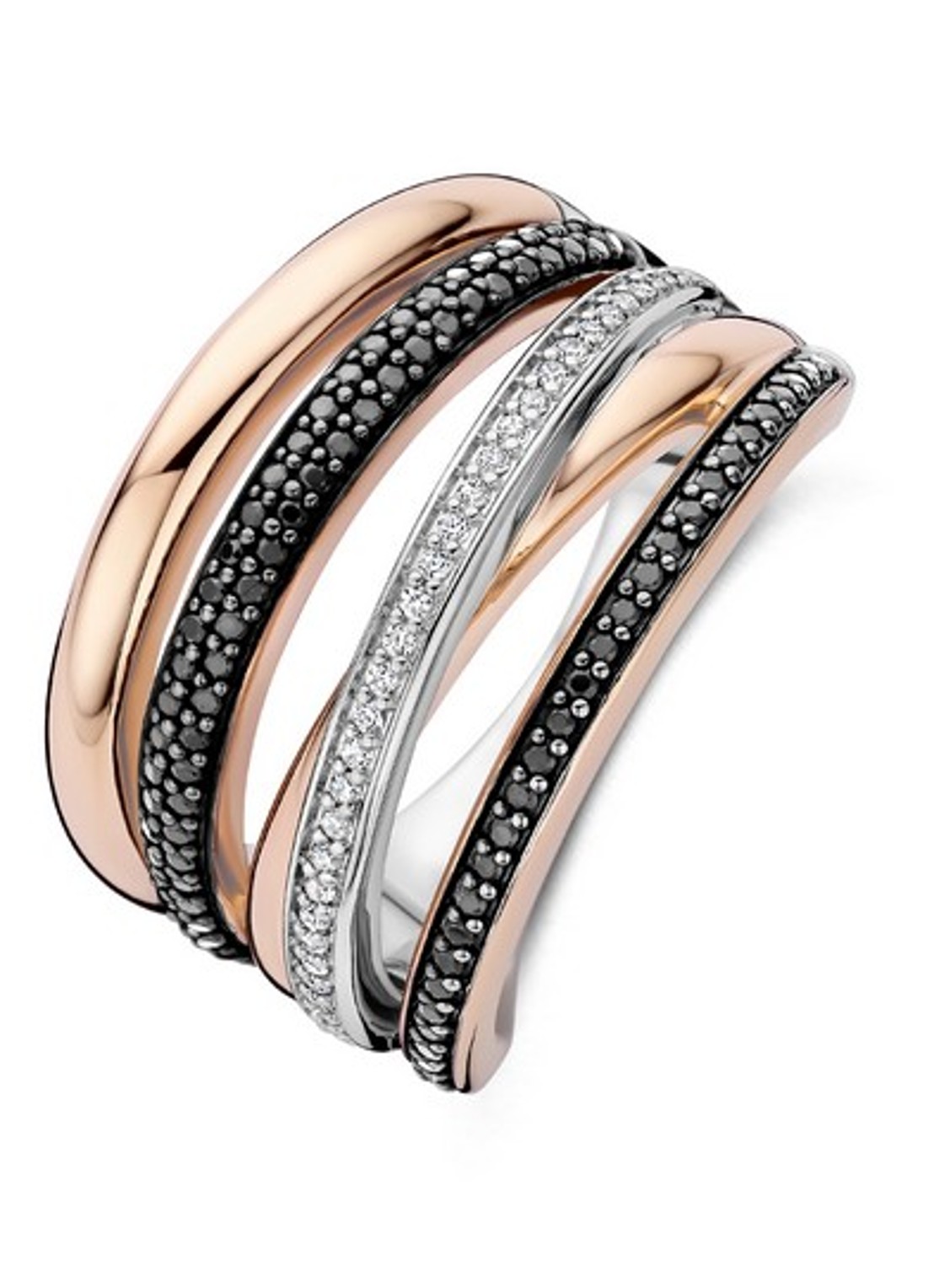 TI SENTO - Milano Ring 12401BR - voorkant 4 roségoud