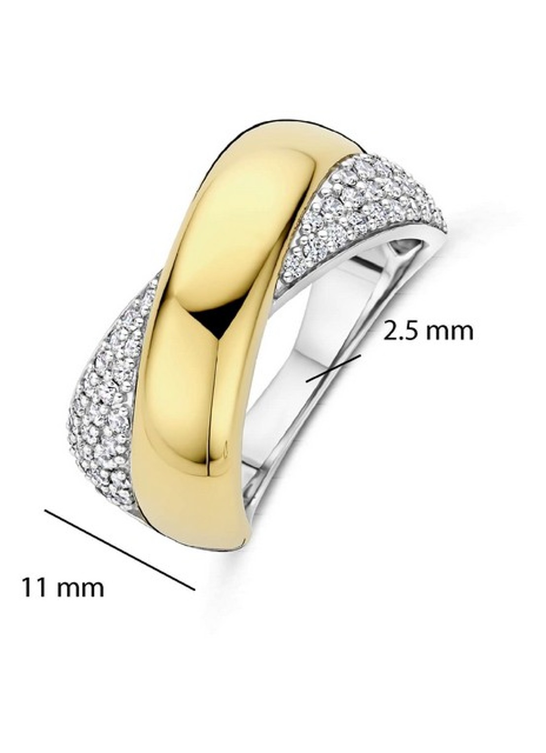 TI SENTO - Milano Ring 12404ZY - detail 5 goud