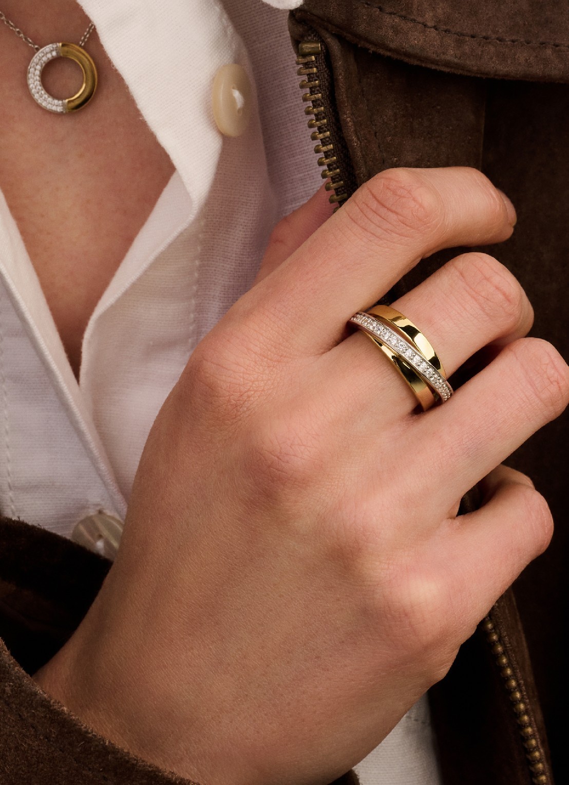 TI SENTO - Milano Ring 12405ZY - voorkant 2 goud