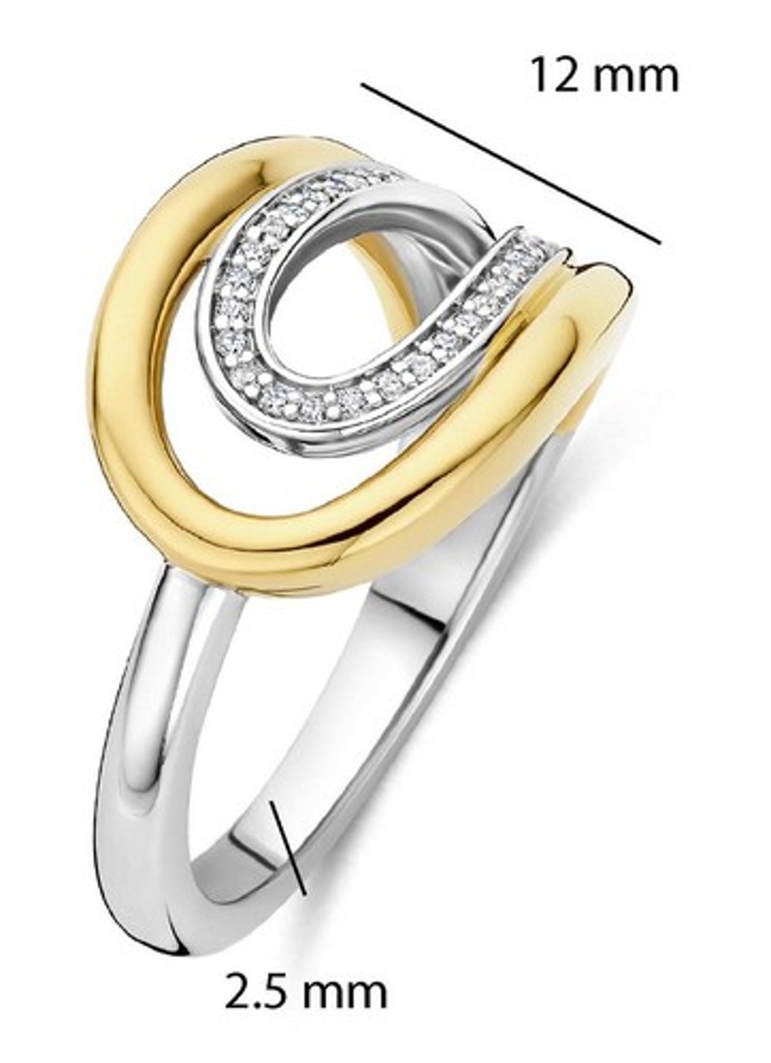 TI SENTO - Milano Ring 12408ZY - detail 5 goud
