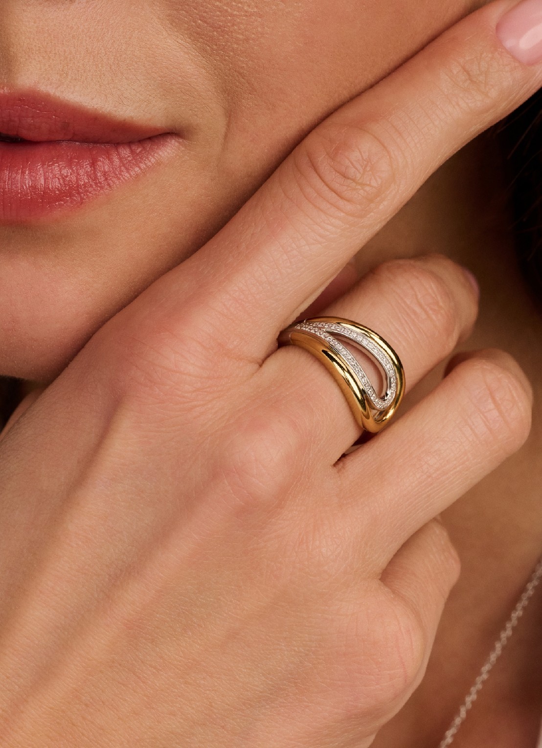 TI SENTO - Milano Ring 12408ZY - voorkant 2 goud