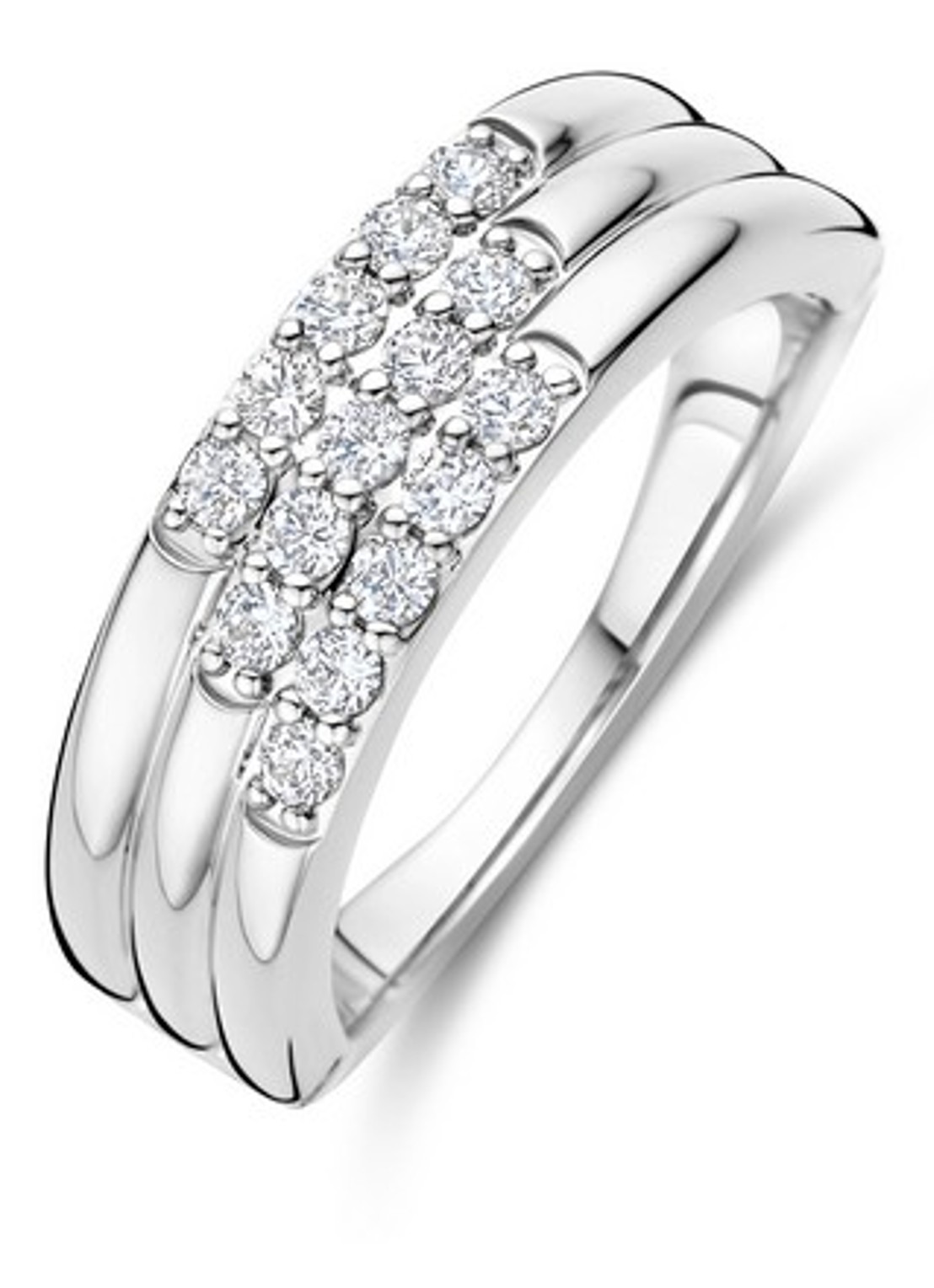 TI SENTO - Milano Ring 12411ZI - voorkant zilver