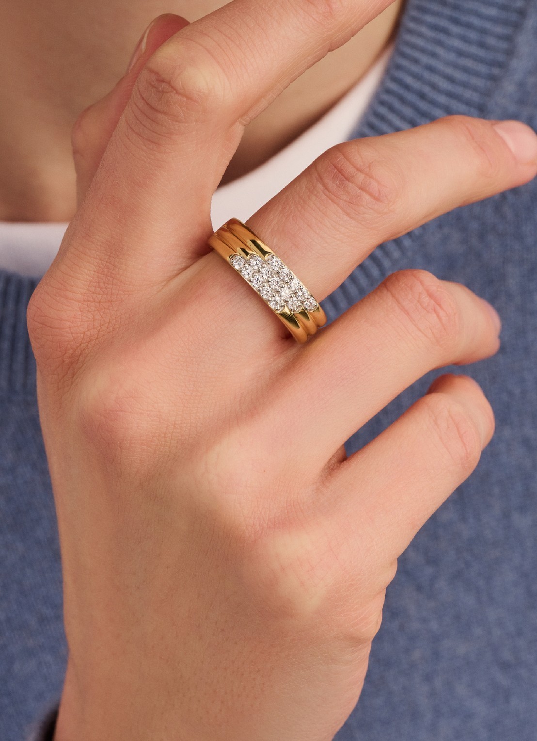 TI SENTO - Milano Ring 12411ZY - voorkant 5 goud