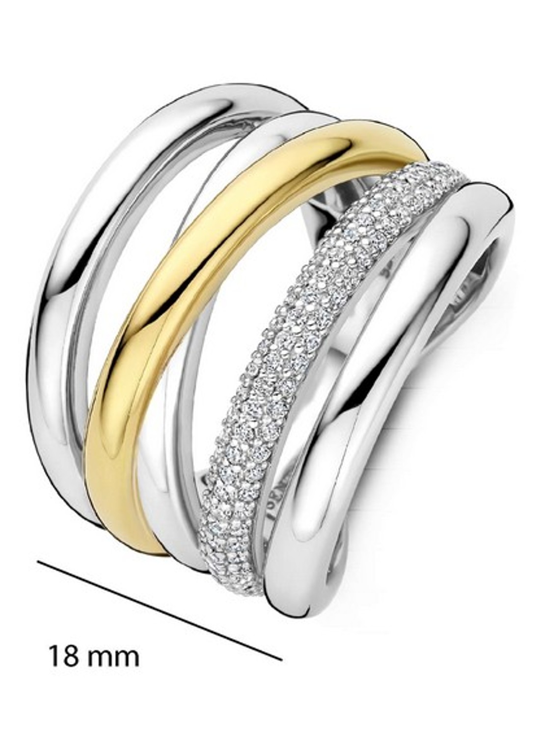 TI SENTO - Milano Ring 12421ZY - detail 3 zilver