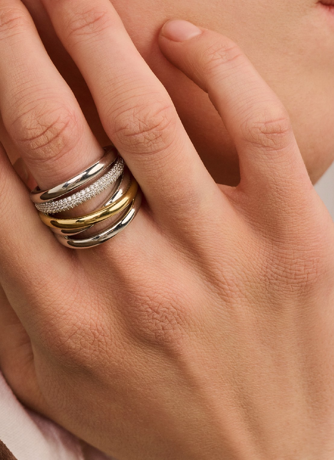 TI SENTO - Milano Ring 12421ZY - voorkant 5 zilver