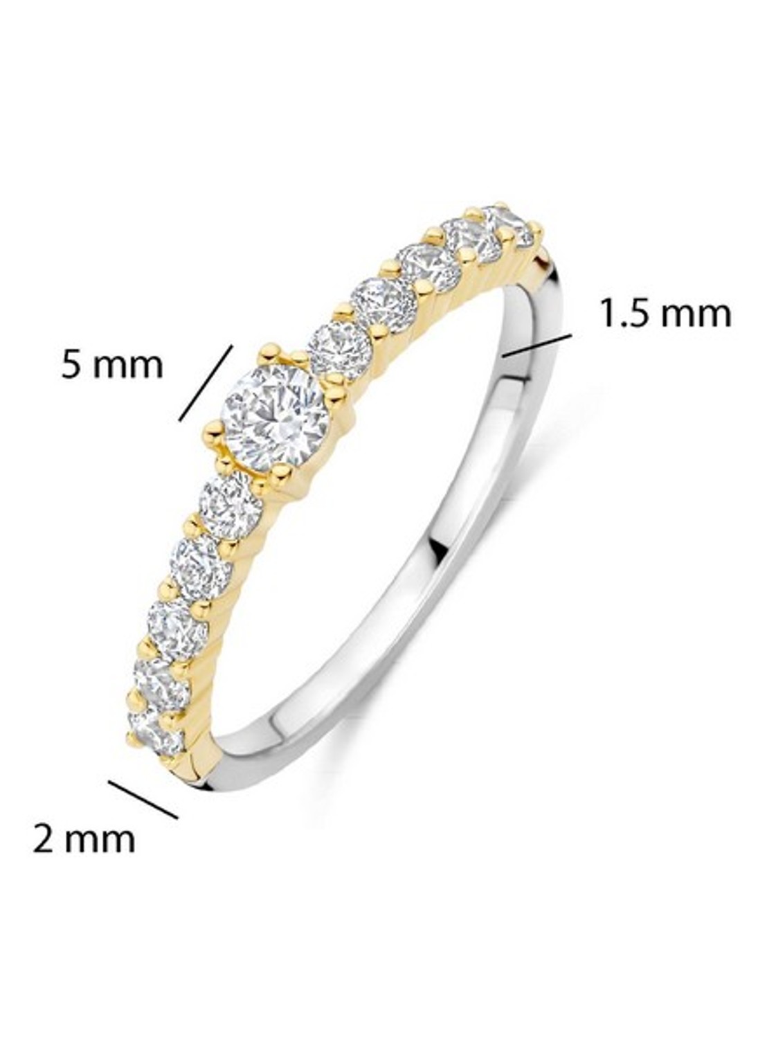 TI SENTO - Milano Ring 12429ZY - detail 5 goud