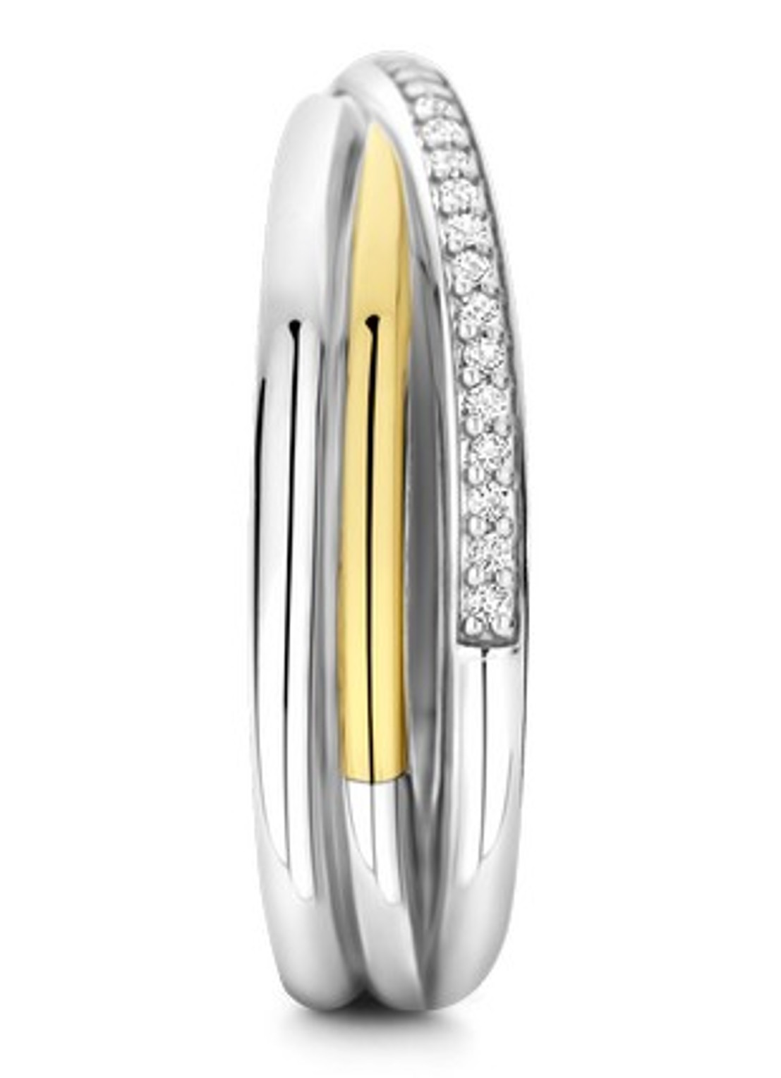 TI SENTO - Milano Ring met zirkonia 12346ZY - detail zilver