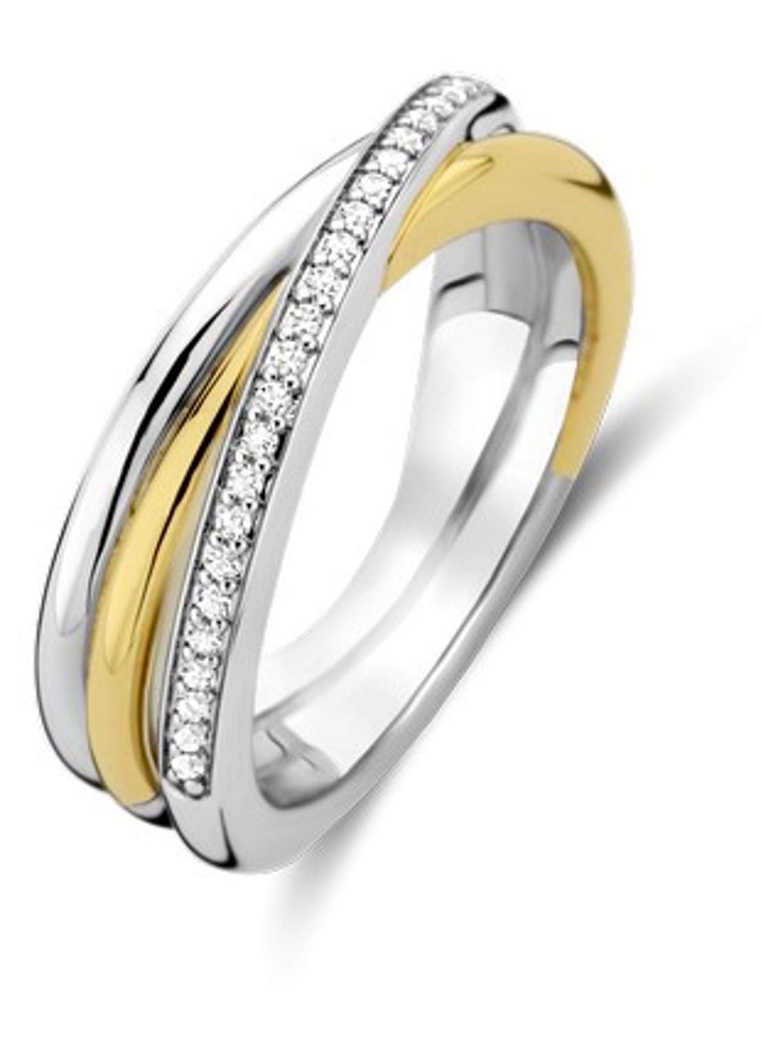 TI SENTO - Milano Ring met zirkonia 12346ZY - voorkant 2 zilver