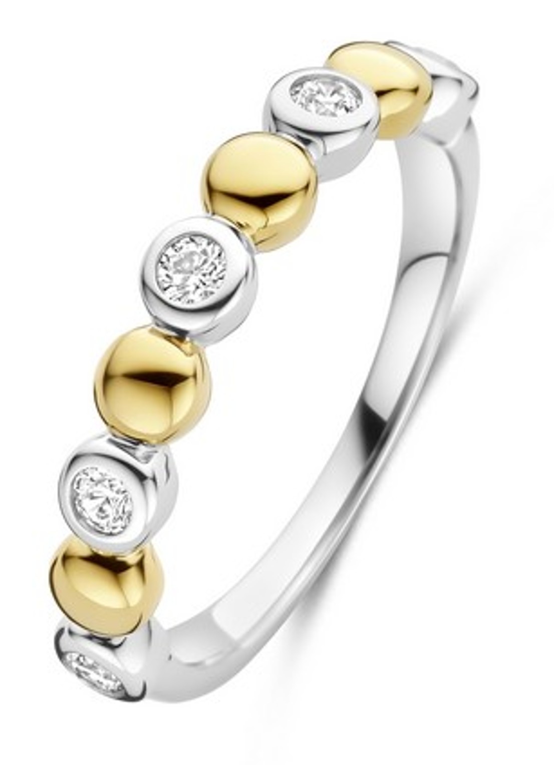 TI SENTO - Milano Ring met zirkonia 12365ZY - voorkant 4 zilver