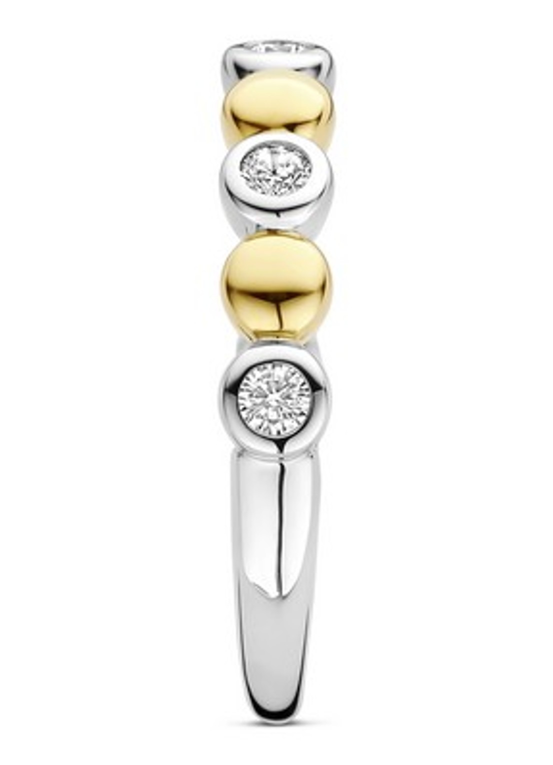 TI SENTO - Milano Ring met zirkonia 12365ZY - detail zilver