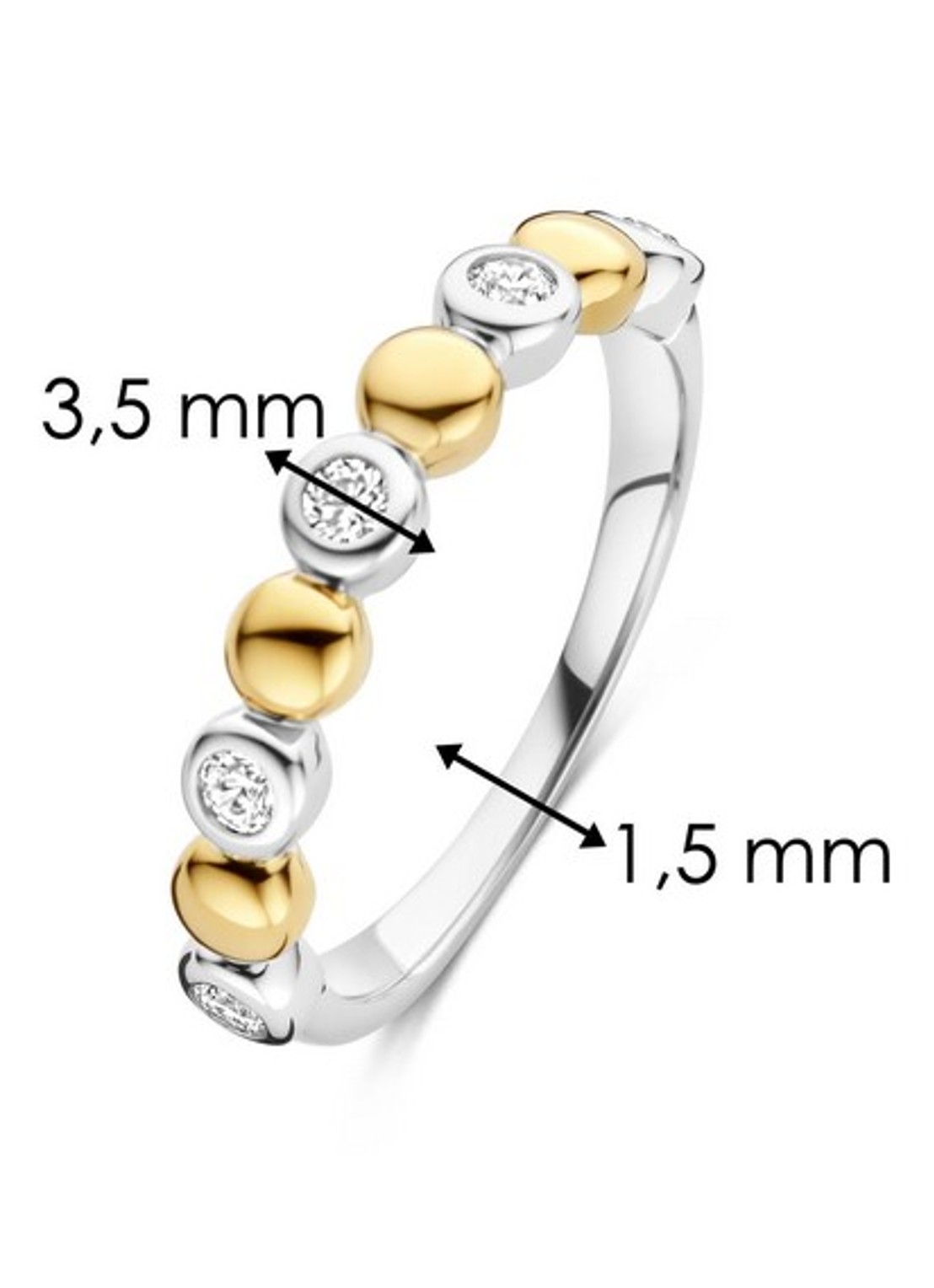 TI SENTO - Milano Ring met zirkonia 12365ZY - detail 3 zilver
