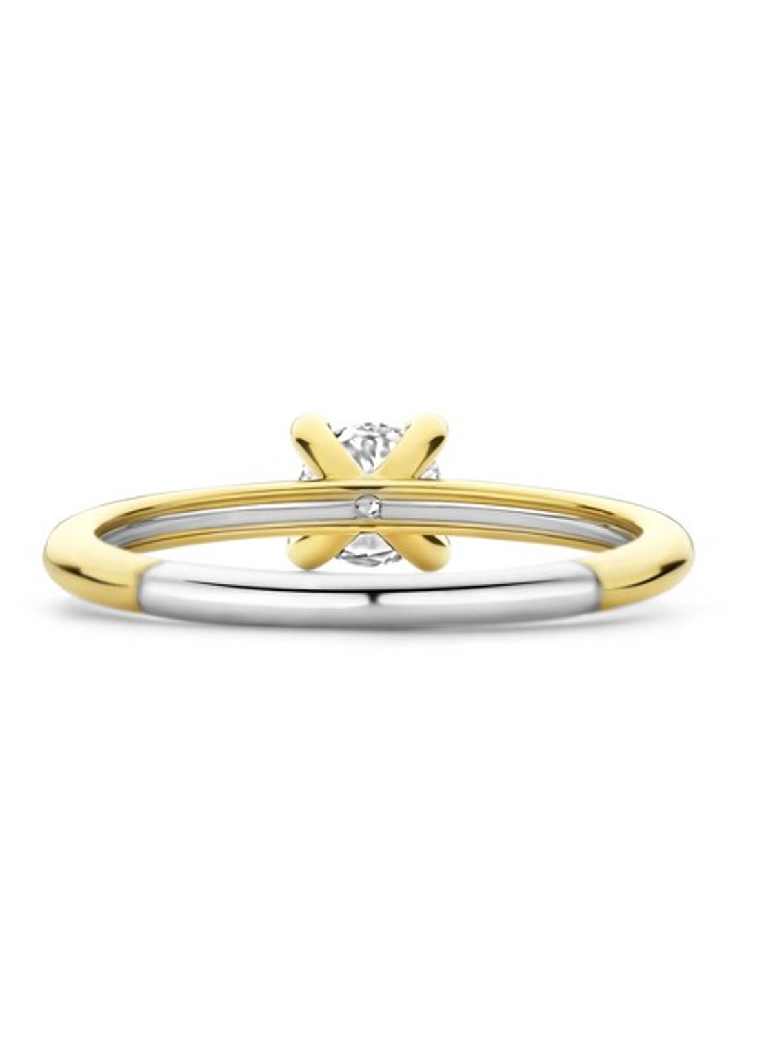 TI SENTO - Milano Ring met zirkonia 12367ZY - detail goud