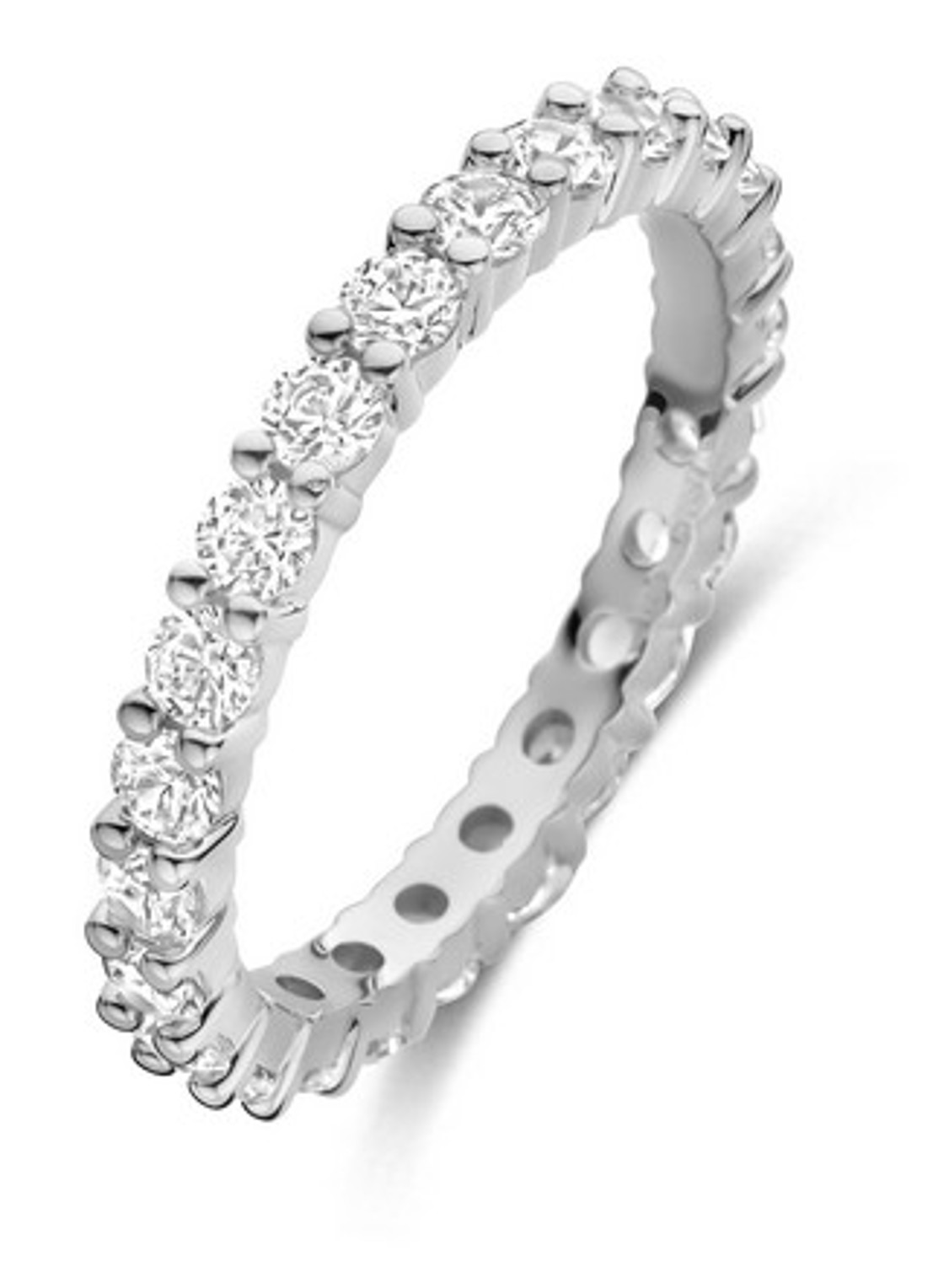 TI SENTO - Milano Ring met zirkonia 12371ZI - voorkant 4 zilver