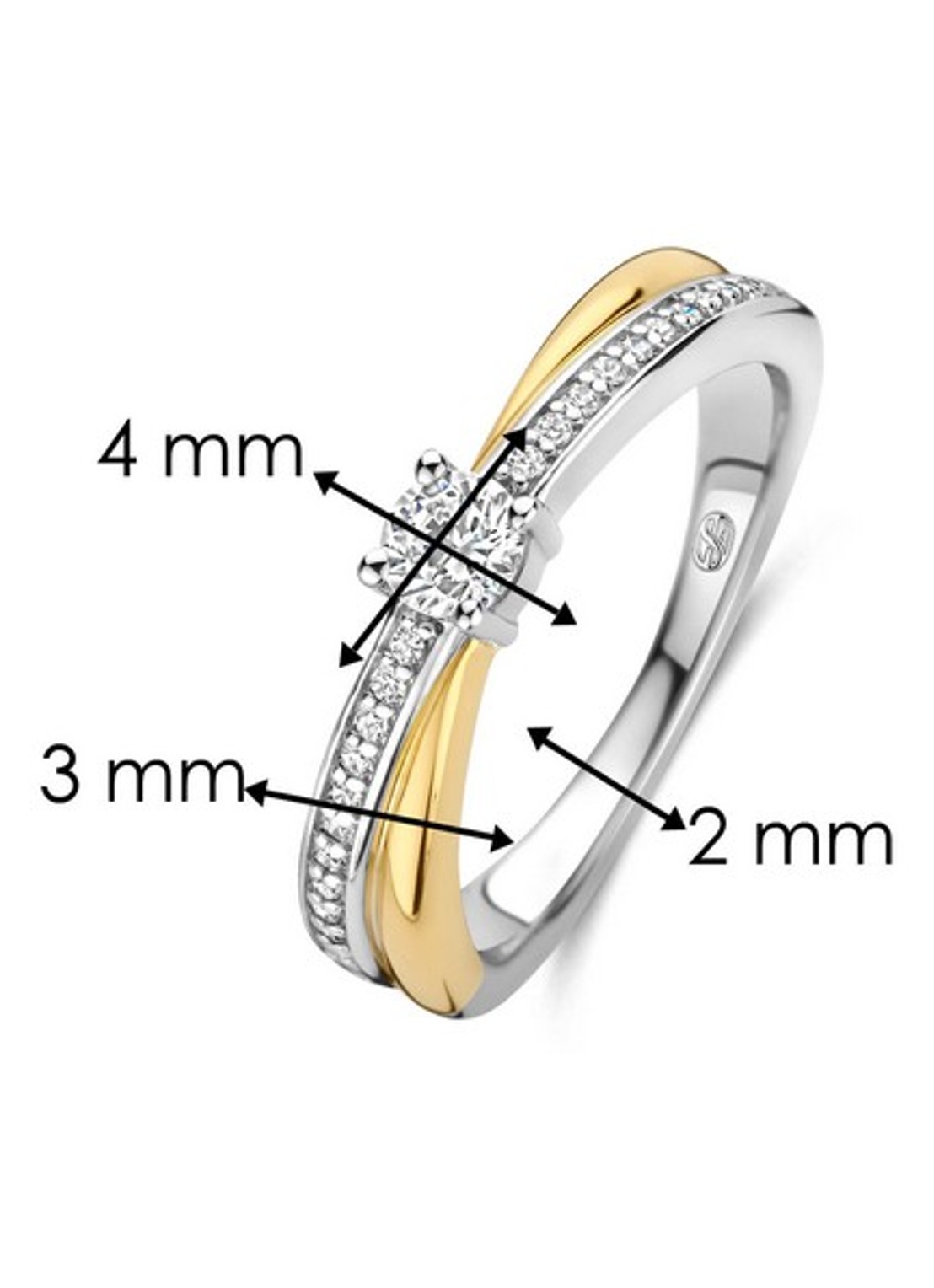 TI SENTO - Milano Ring met zirkonia 12374ZY - detail 4 zilver