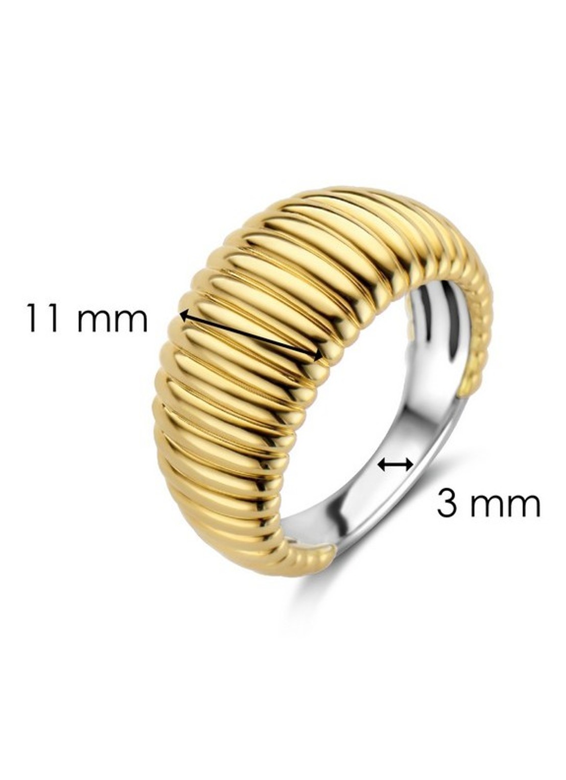 TI SENTO - Milano Ring van zilver 12217SY - detail 4 goud