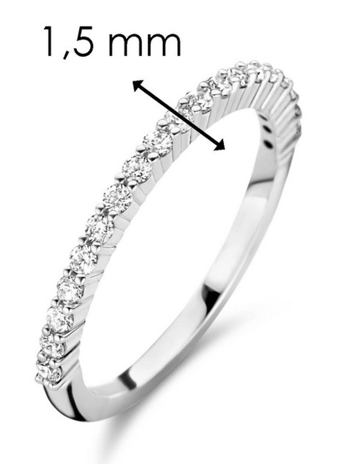 TI SENTO - Milano Ring van zilver 12268ZI - detail 2 zilver