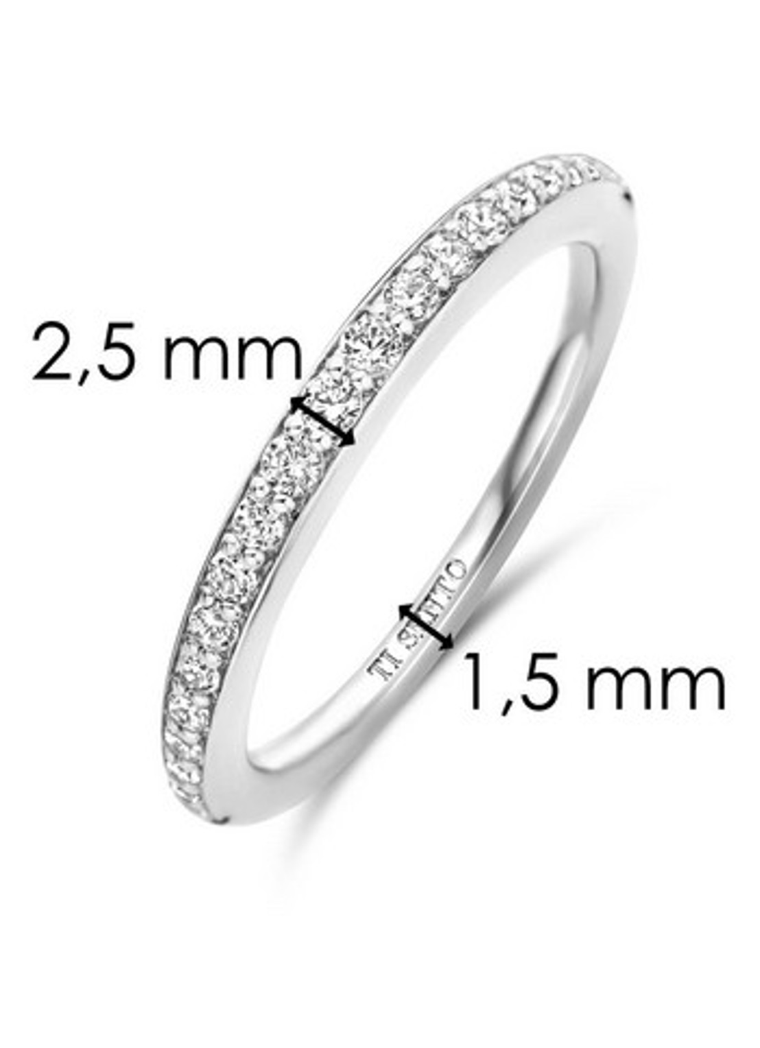 TI SENTO - Milano Ring van zilver 12317ZI - detail 2 zilver