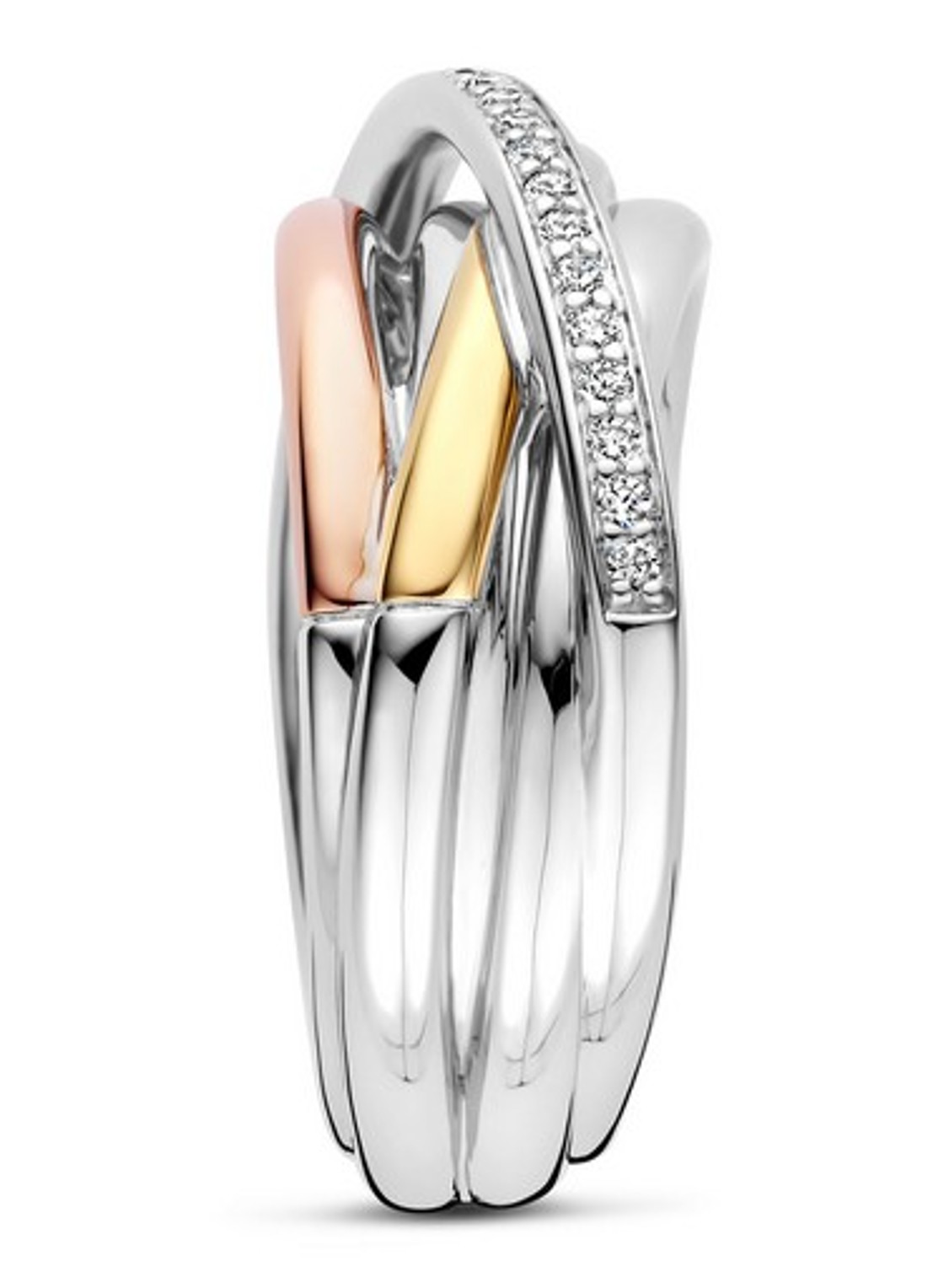 TI SENTO - Milano Ring van zilver 12318ZT - detail zilver