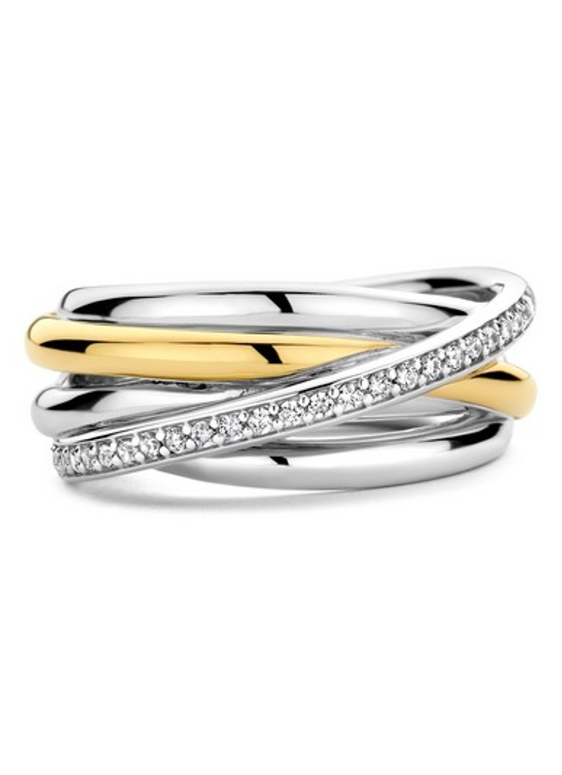 TI SENTO - Milano Ring van zilver 12318ZY - voorkant 3 zilver