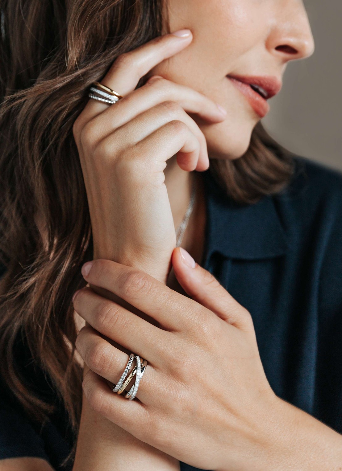 TI SENTO - Milano Ring van zilver 12384ZY - voorkant 4 zilver