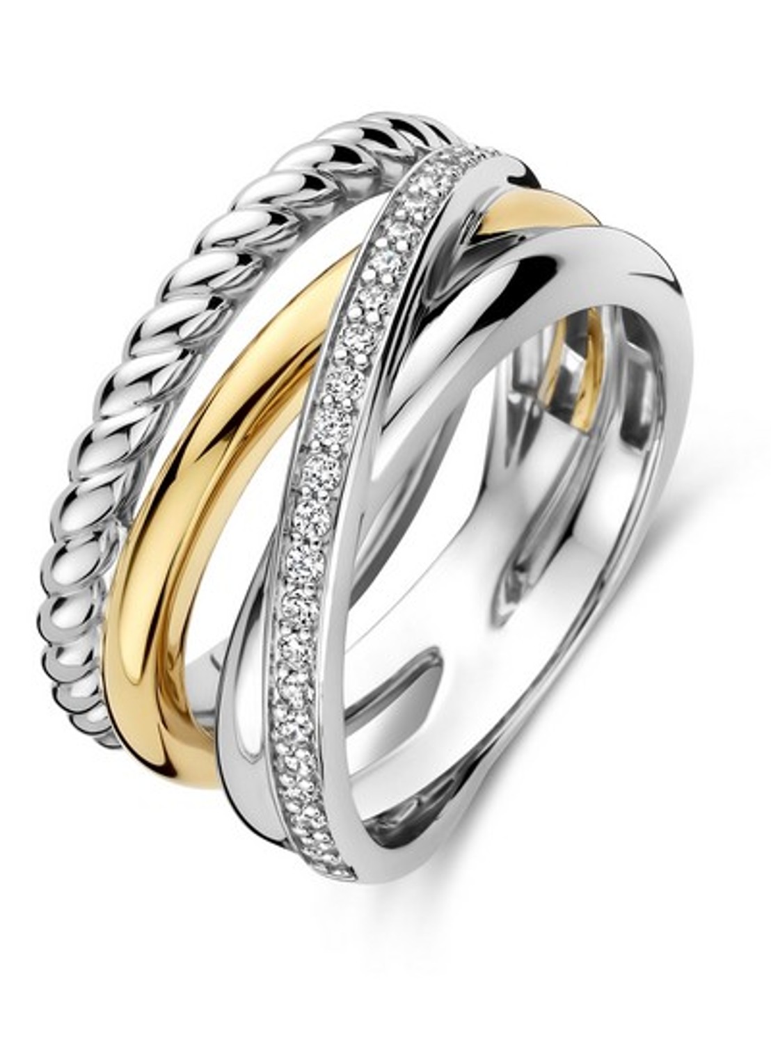 TI SENTO - Milano Ring van zilver 12384ZY - voorkant 5 zilver
