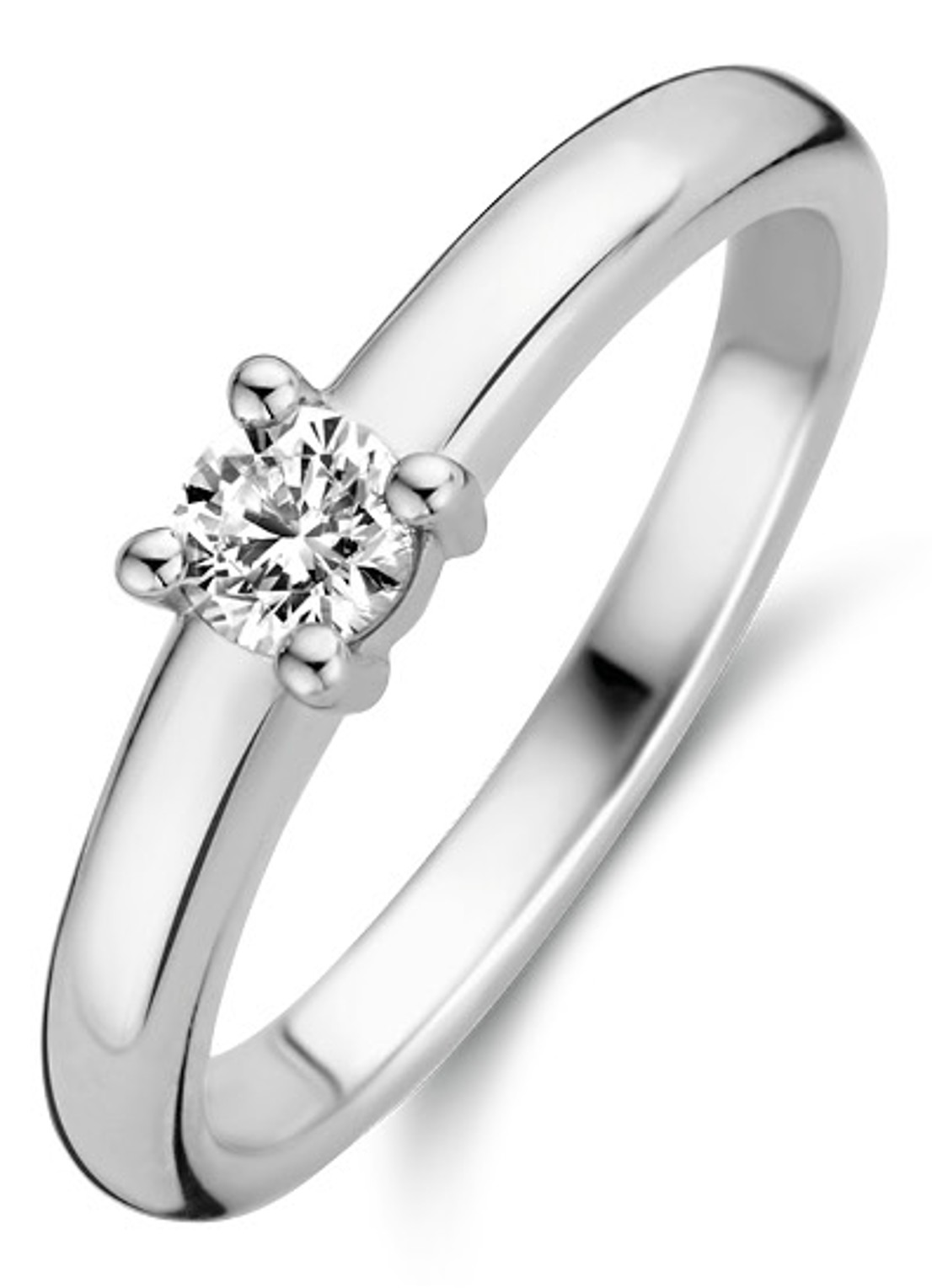 TI SENTO - Milano Ring van zilver met zirkonia 12212ZI - voorkant zilver