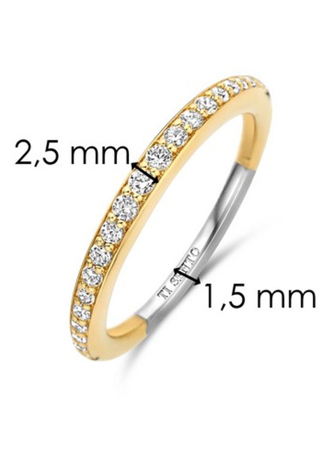 TI SENTO - Milano Ring verguld 12317ZY - detail 2 goud