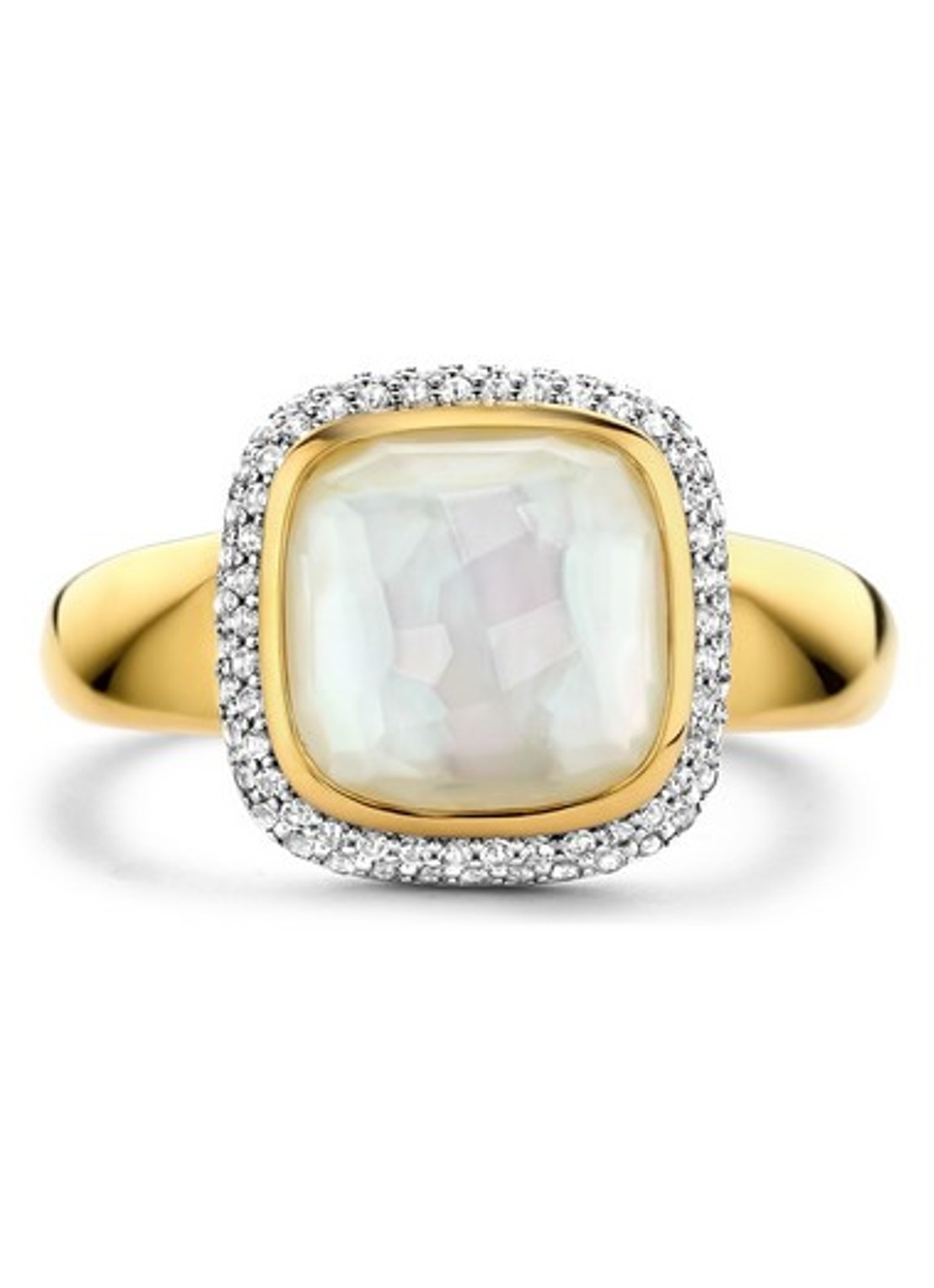 TI SENTO - Milano Ring verguld 12330MW - voorkant goud