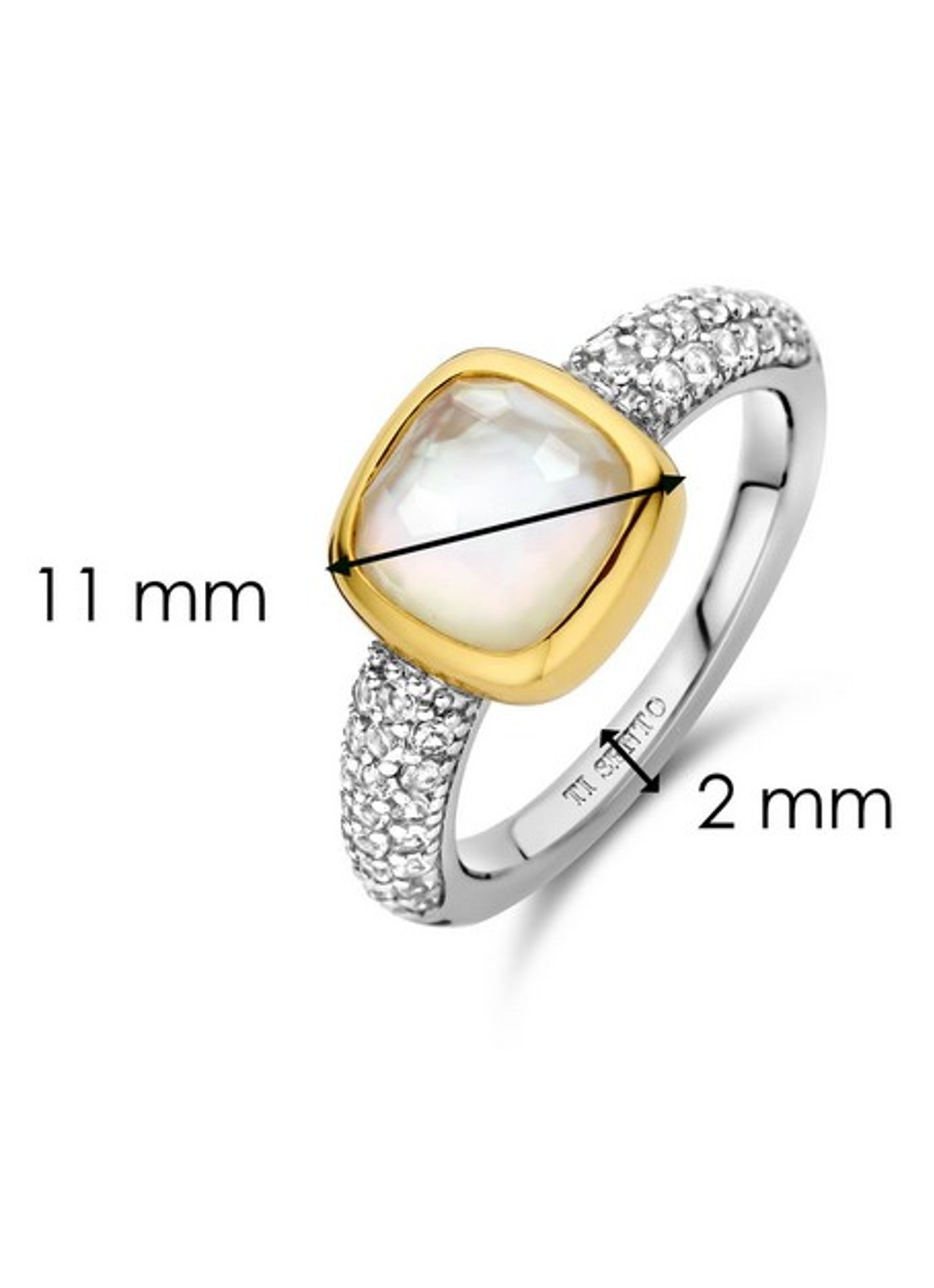 TI SENTO - Milano Ring verguld 12331MW - detail 4 goud