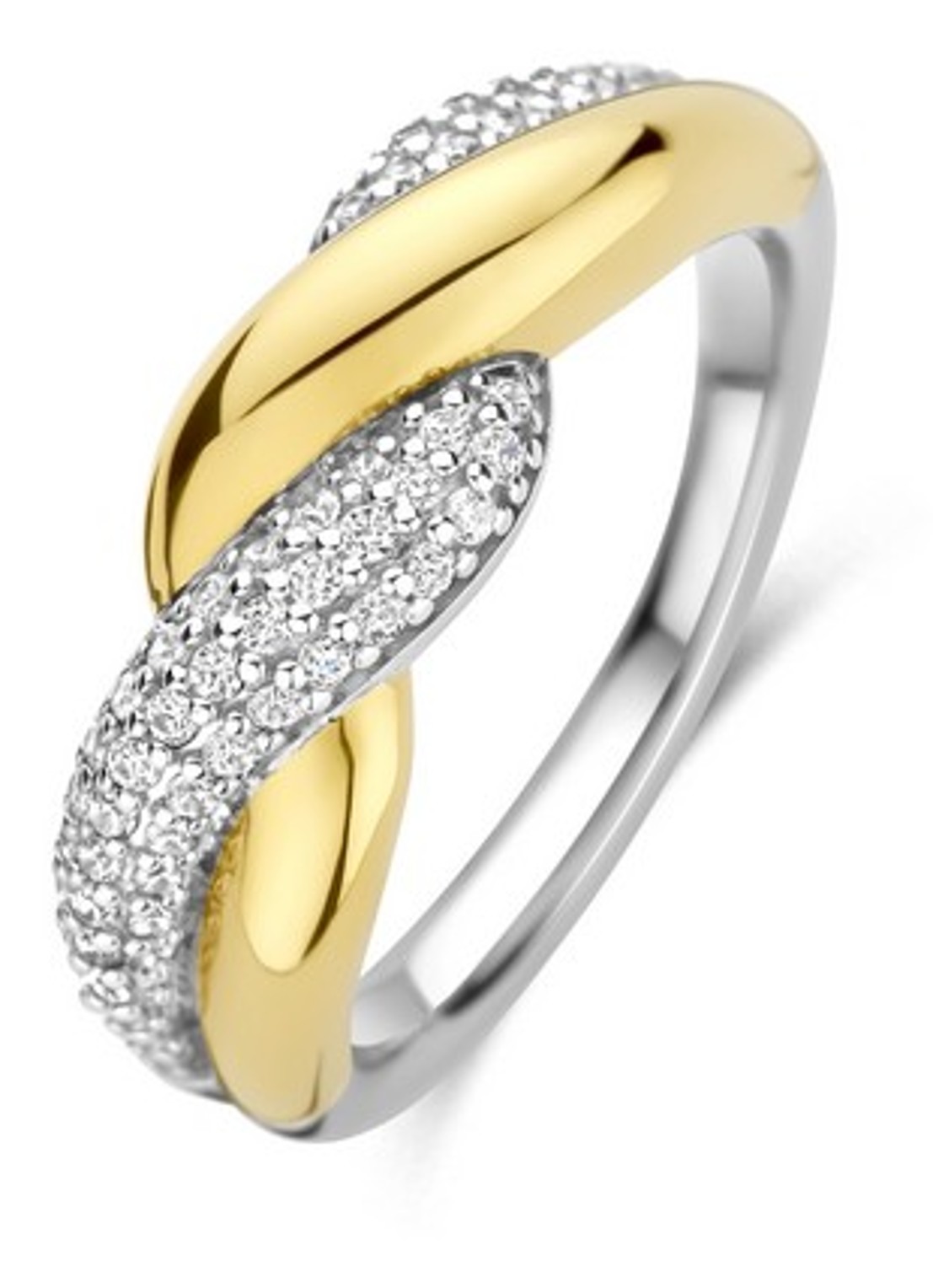 TI SENTO - Milano Ring verguld 12370ZY - voorkant 4 goud