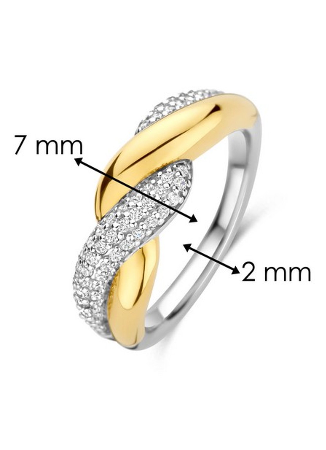TI SENTO - Milano Ring verguld 12370ZY - detail 3 goud