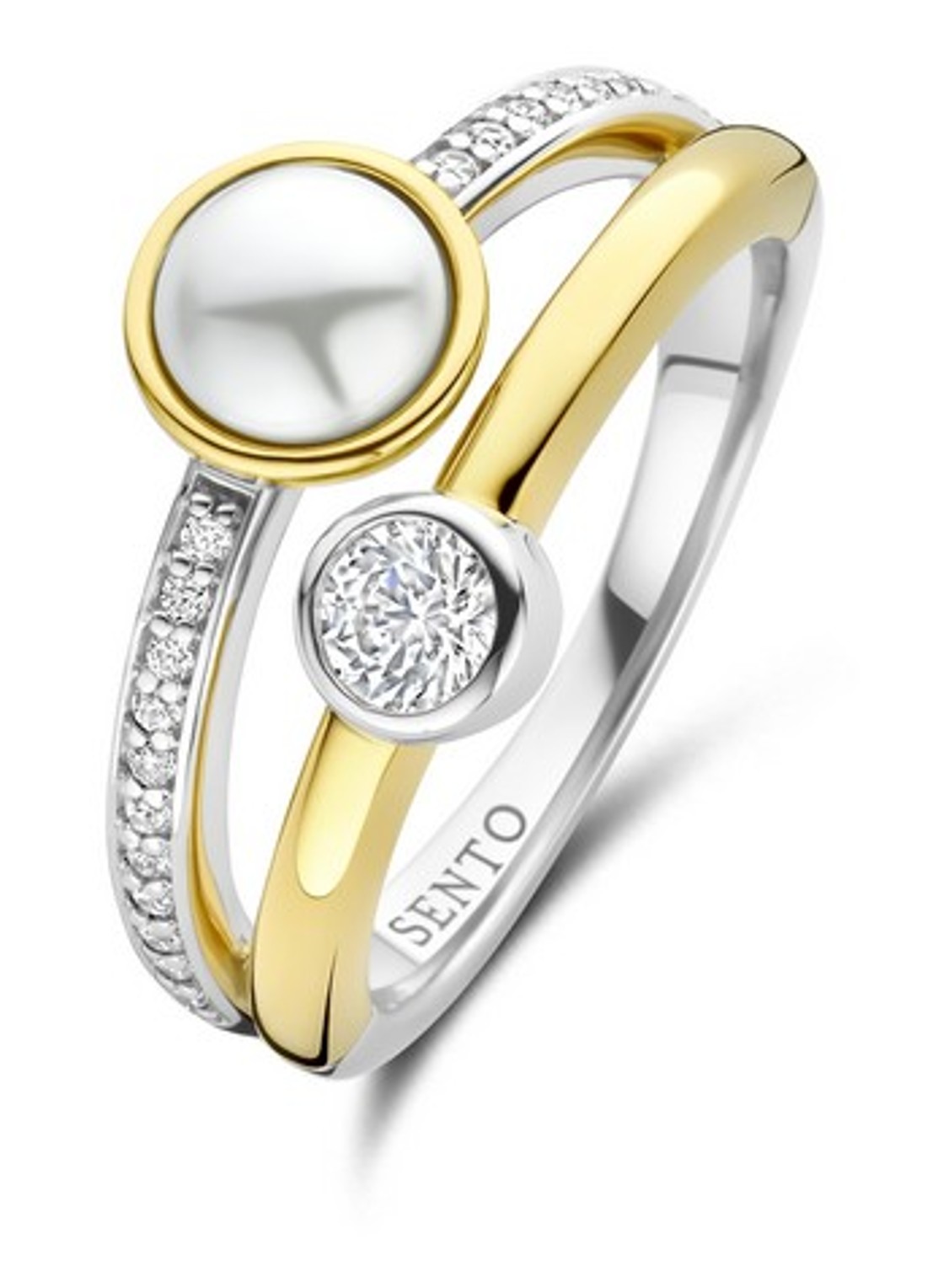 TI SENTO - Milano Ring verguld 12376YP - voorkant 4 goud
