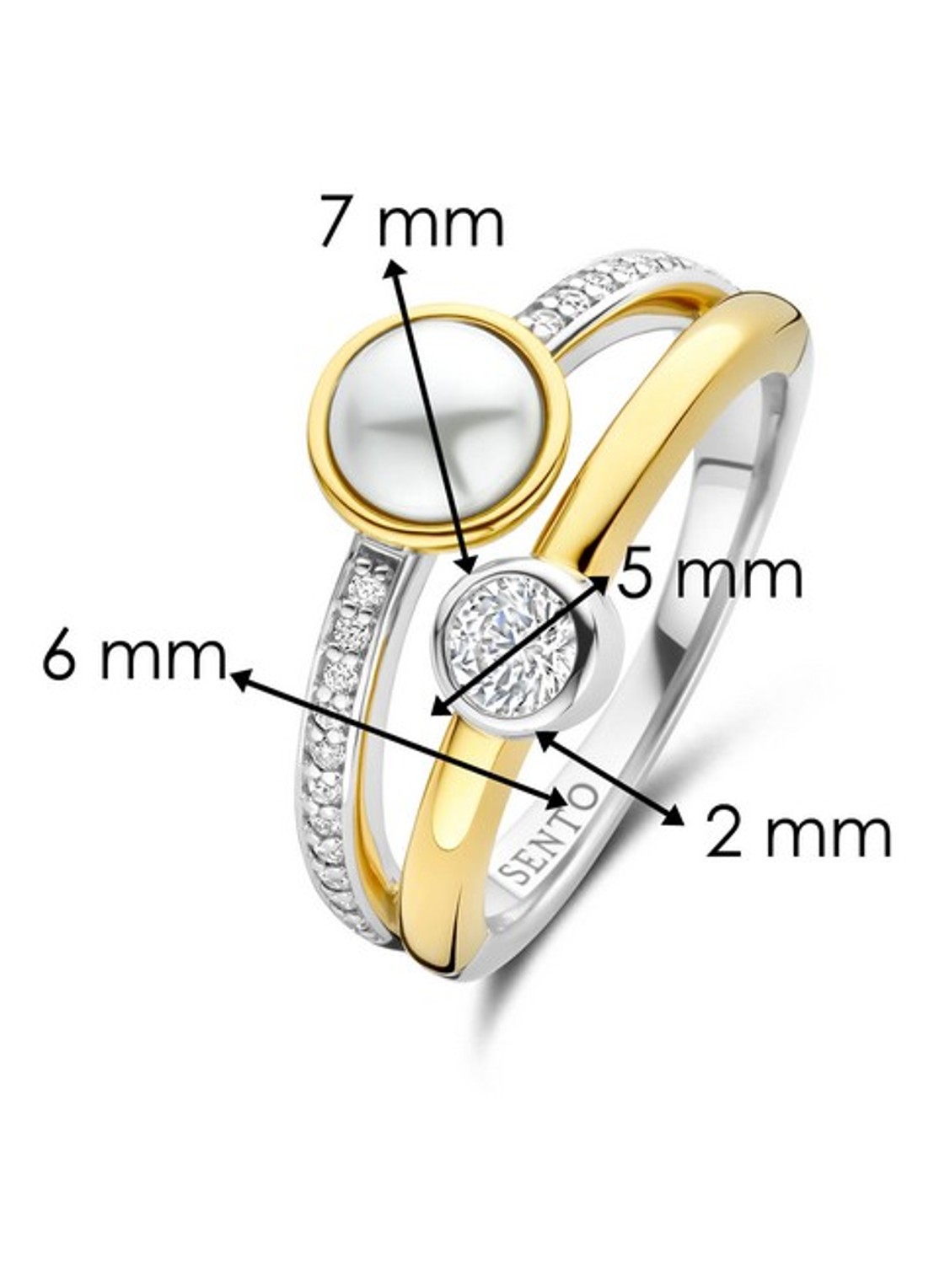 TI SENTO - Milano Ring verguld 12376YP - detail 3 goud