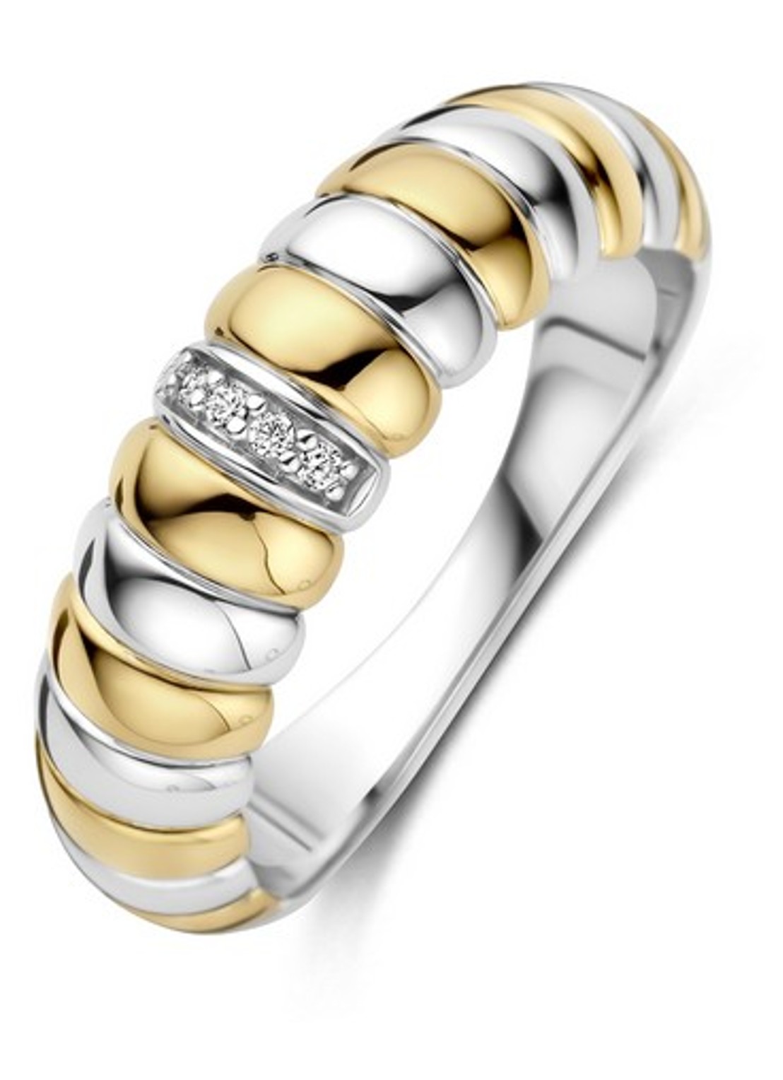 TI SENTO - Milano Ring verguld 12383ZY - voorkant goud