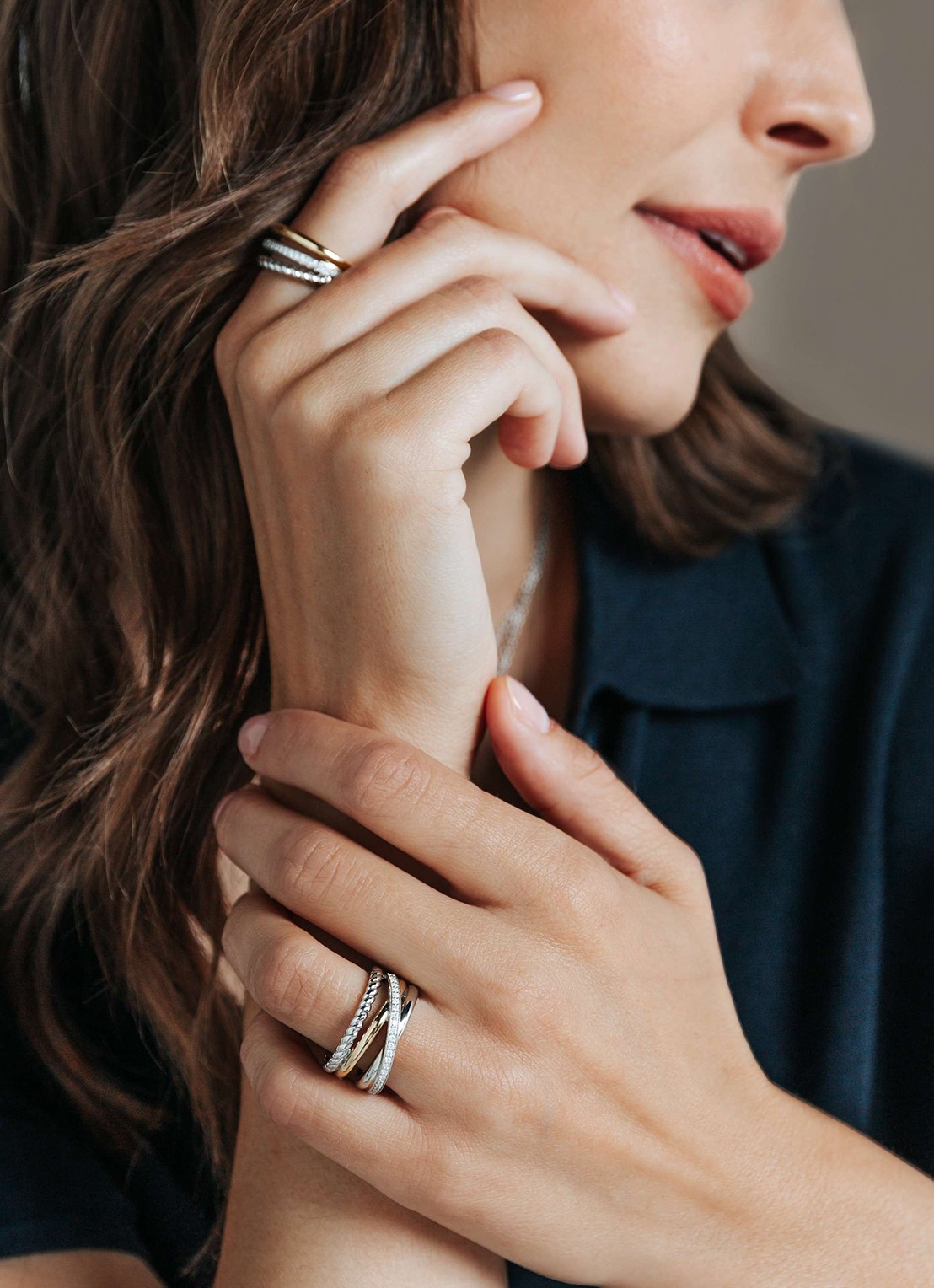 TI SENTO - Milano Ring verguld 12385ZY - voorkant goud