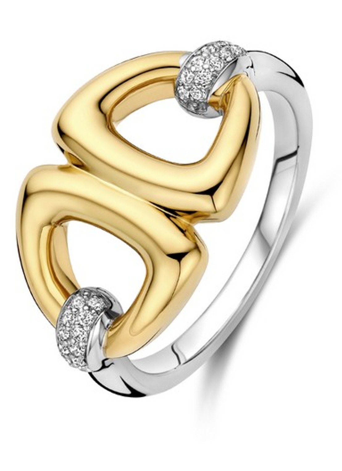 TI SENTO - Milano Ring verguld 12391ZY - voorkant goud