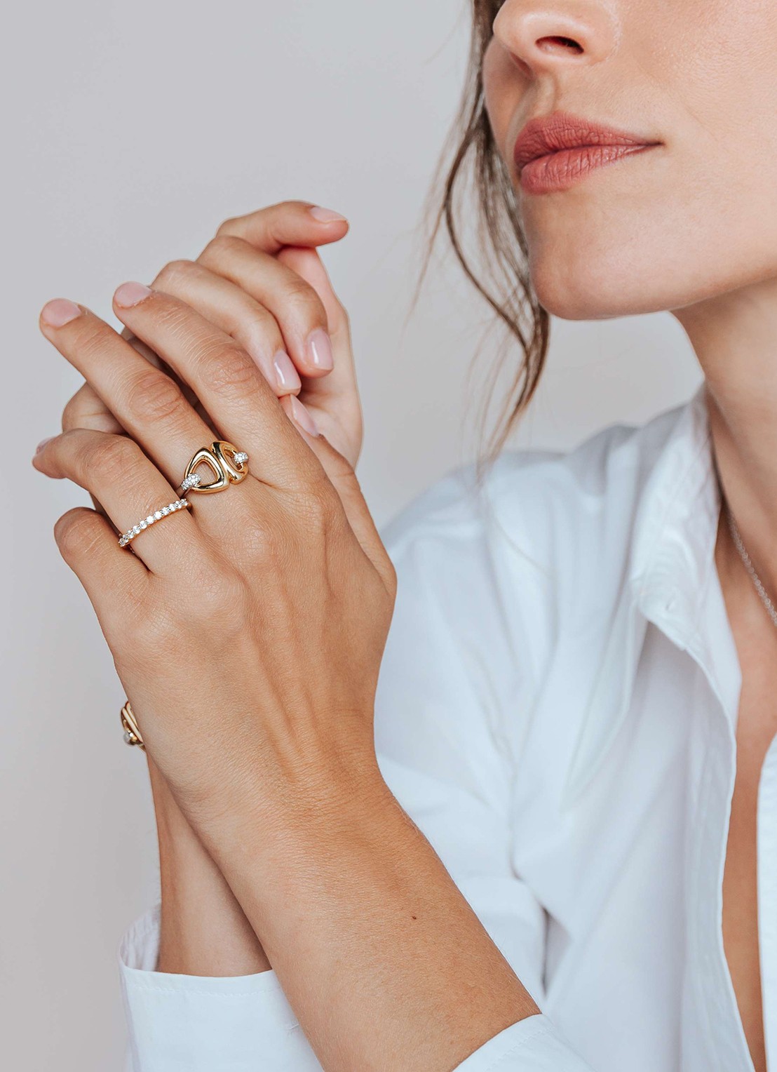 TI SENTO - Milano Ring verguld 12391ZY - voorkant 2 goud