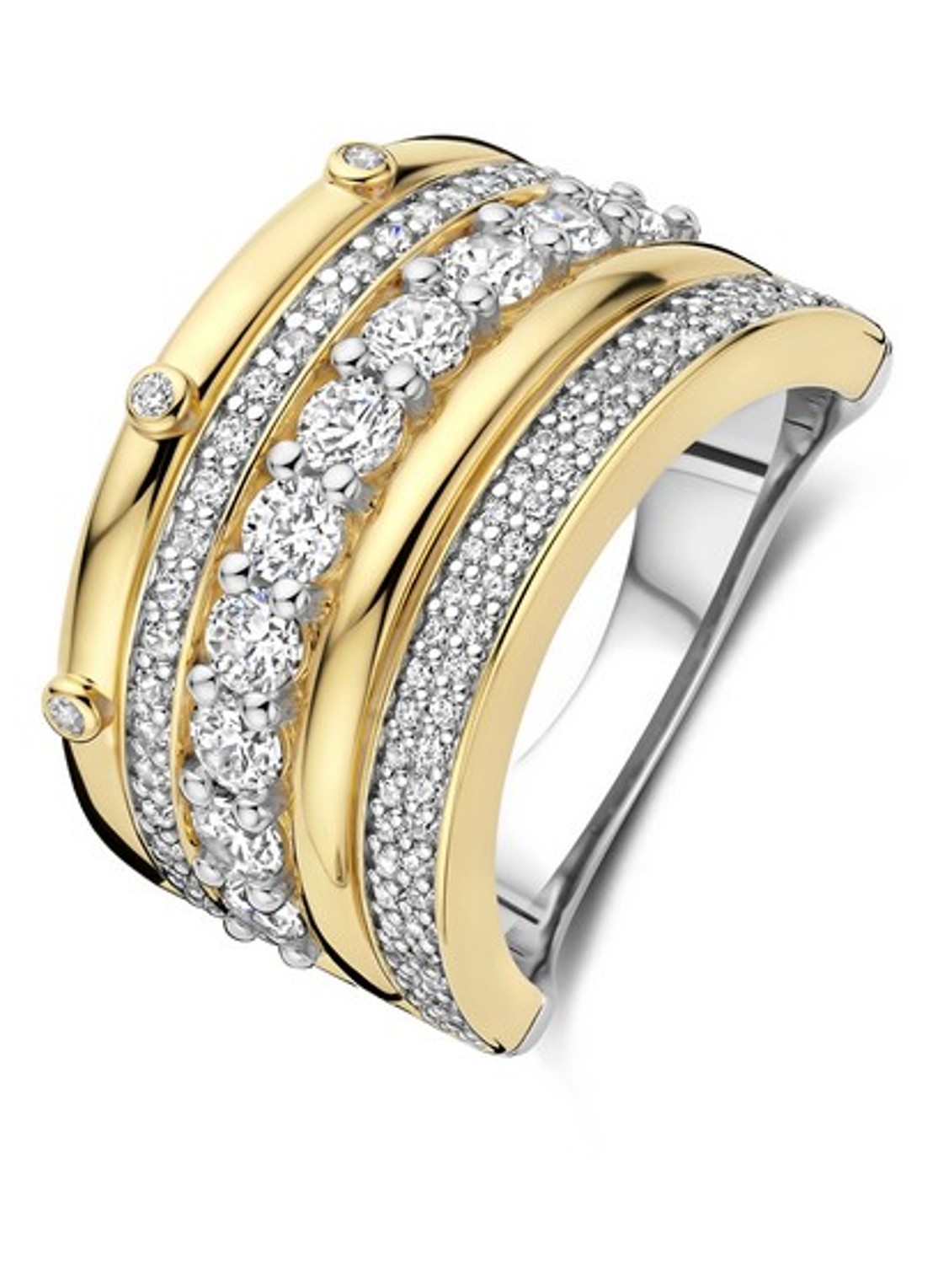 TI SENTO - Milano Ring verguld 12396ZY - voorkant 5 goud