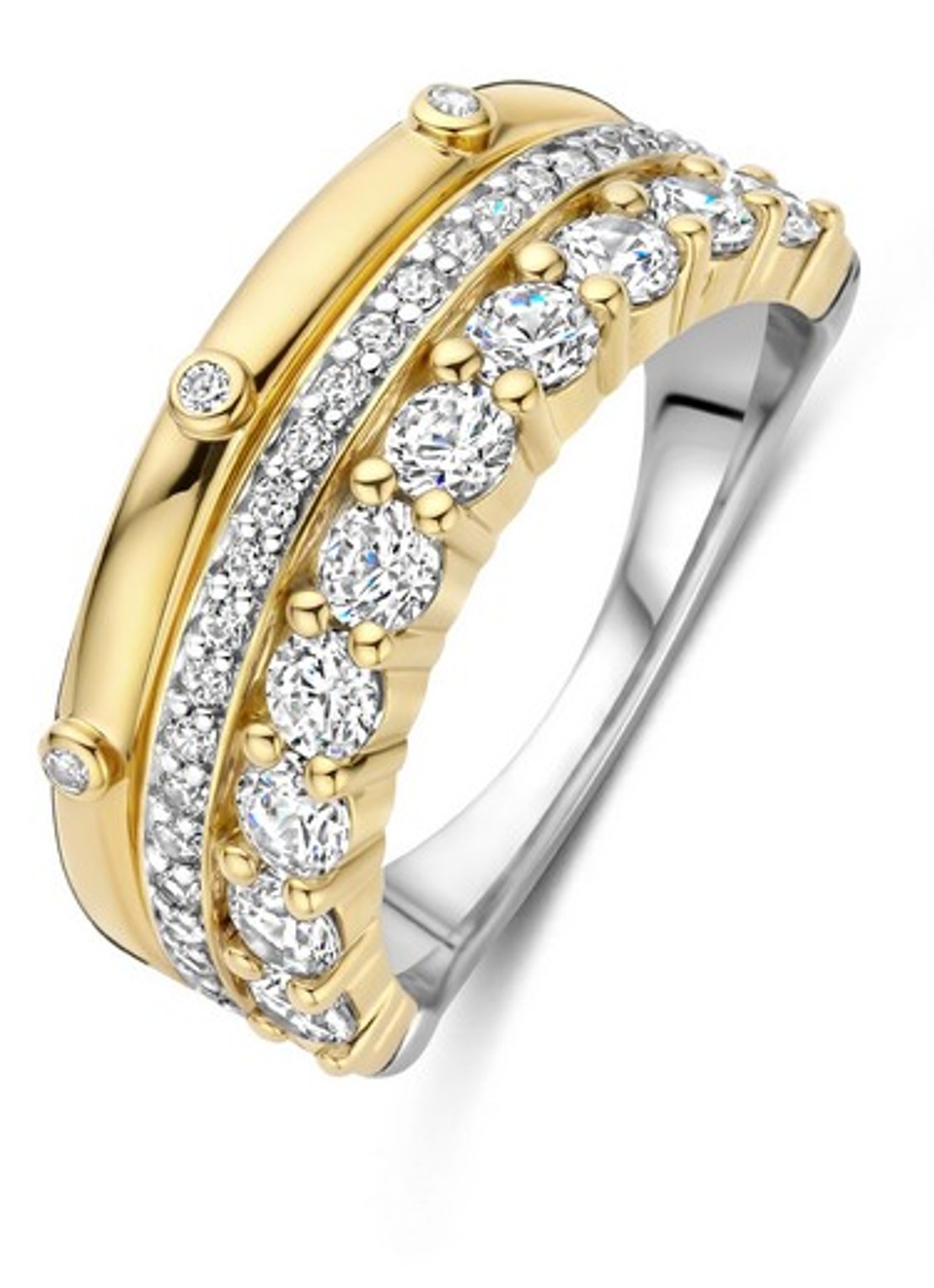 TI SENTO - Milano Ring verguld 12397ZY - voorkant 4 goud