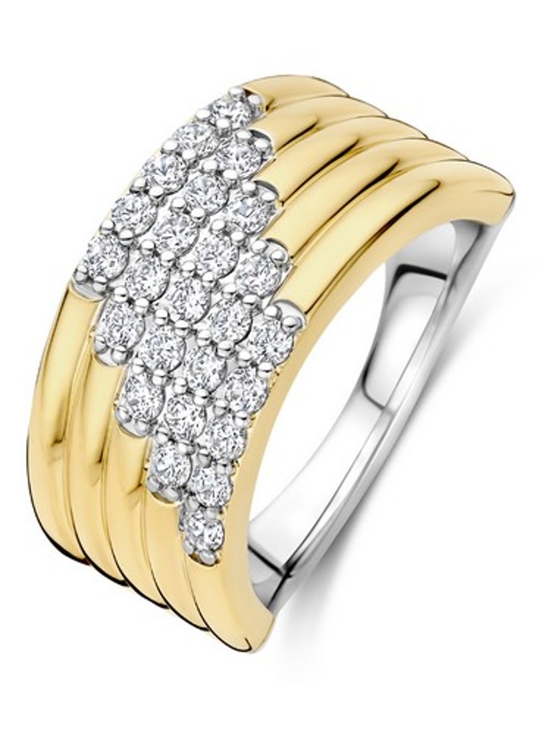 TI SENTO - Milano Ring verguld 12410ZY - voorkant goud