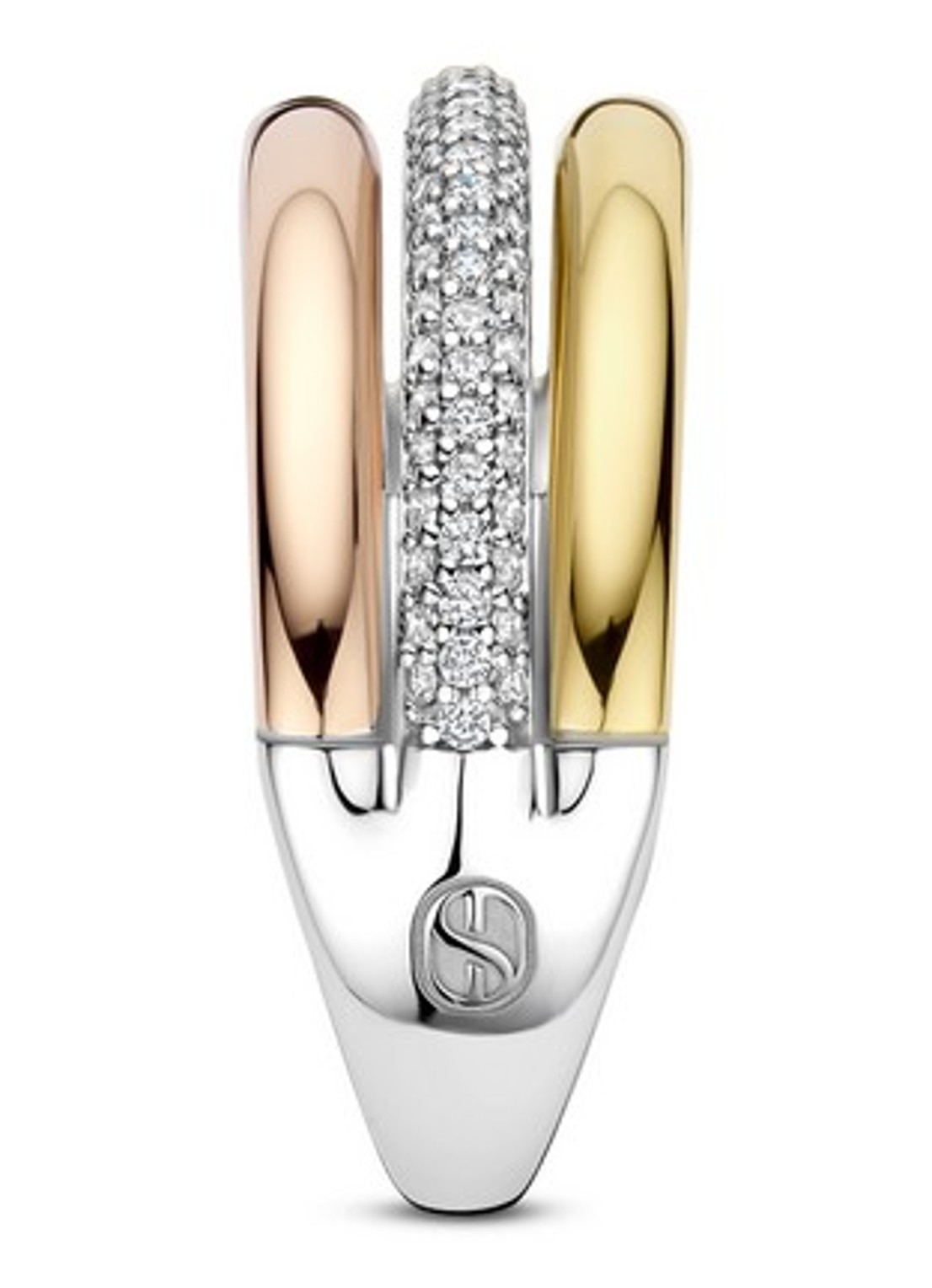 TI SENTO - Milano Ring verguld 12427TZ - detail goud