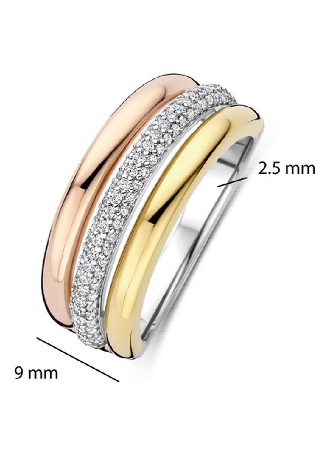 TI SENTO - Milano Ring verguld 12427TZ - detail 3 goud