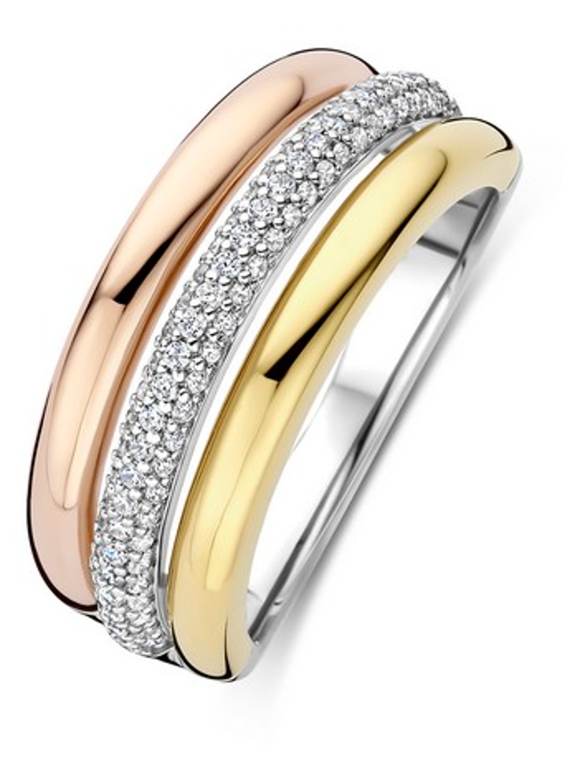 TI SENTO - Milano Ring verguld 12427TZ - voorkant 4 goud