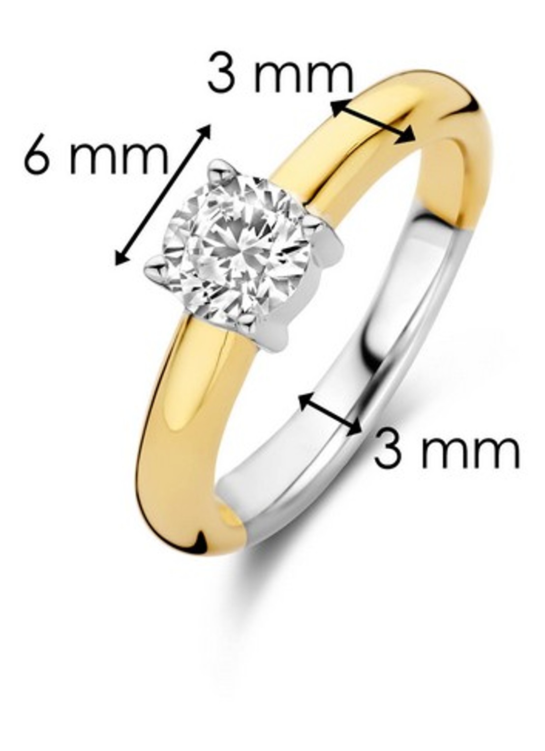 TI SENTO - Milano Ring verguld 1463ZY - detail 2 goud
