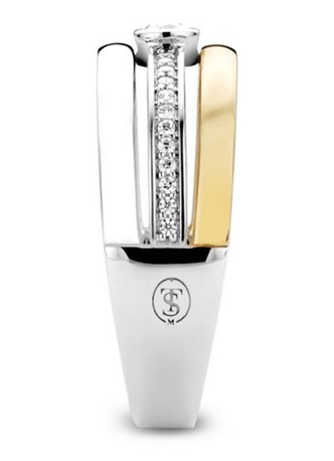 TI SENTO - Milano Ring verguld met zirkonia 12094ZY - detail 3 goud