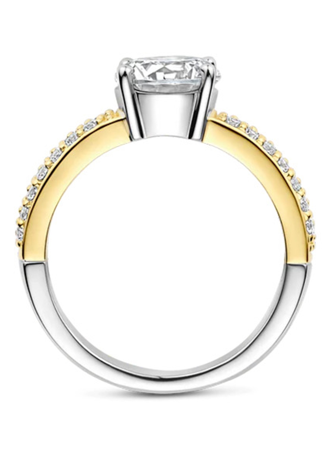 TI SENTO - Milano Ring verguld met zirkonia 1737ZY - detail 3 goud