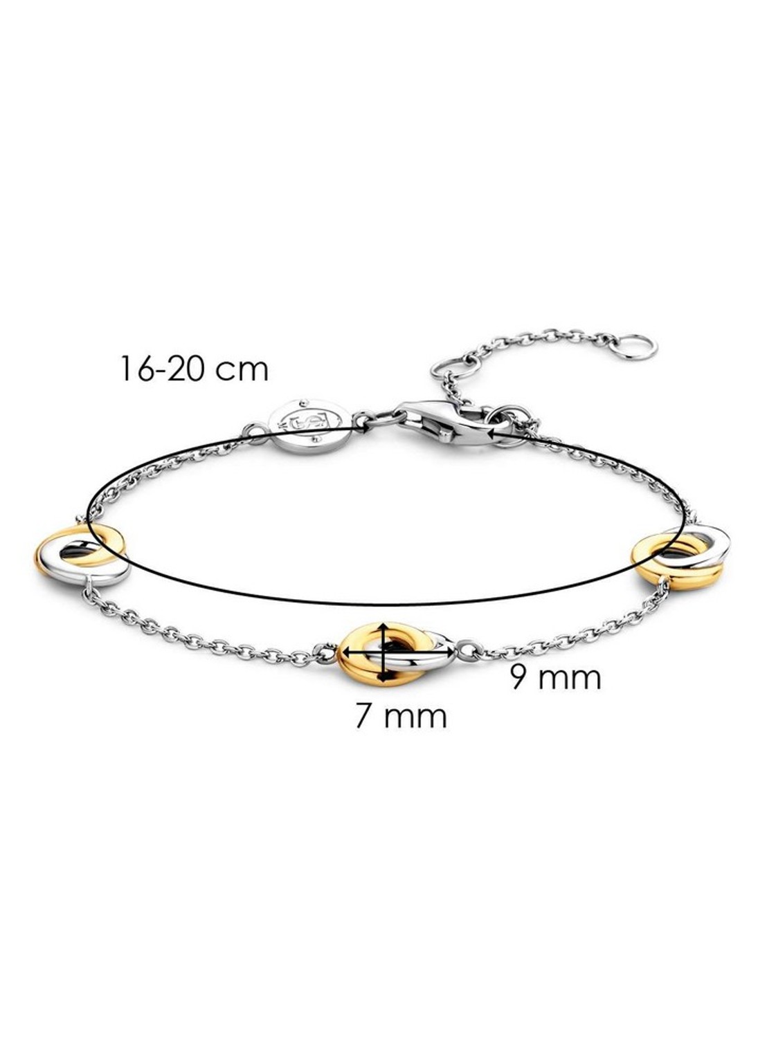 TI SENTO - Milano Schakelarmband verguld 2925SY - detail 3 zilver