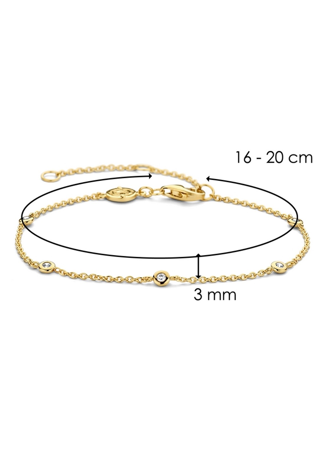 TI SENTO - Milano Schakelarmband verguld 2974ZY - detail 5 goud