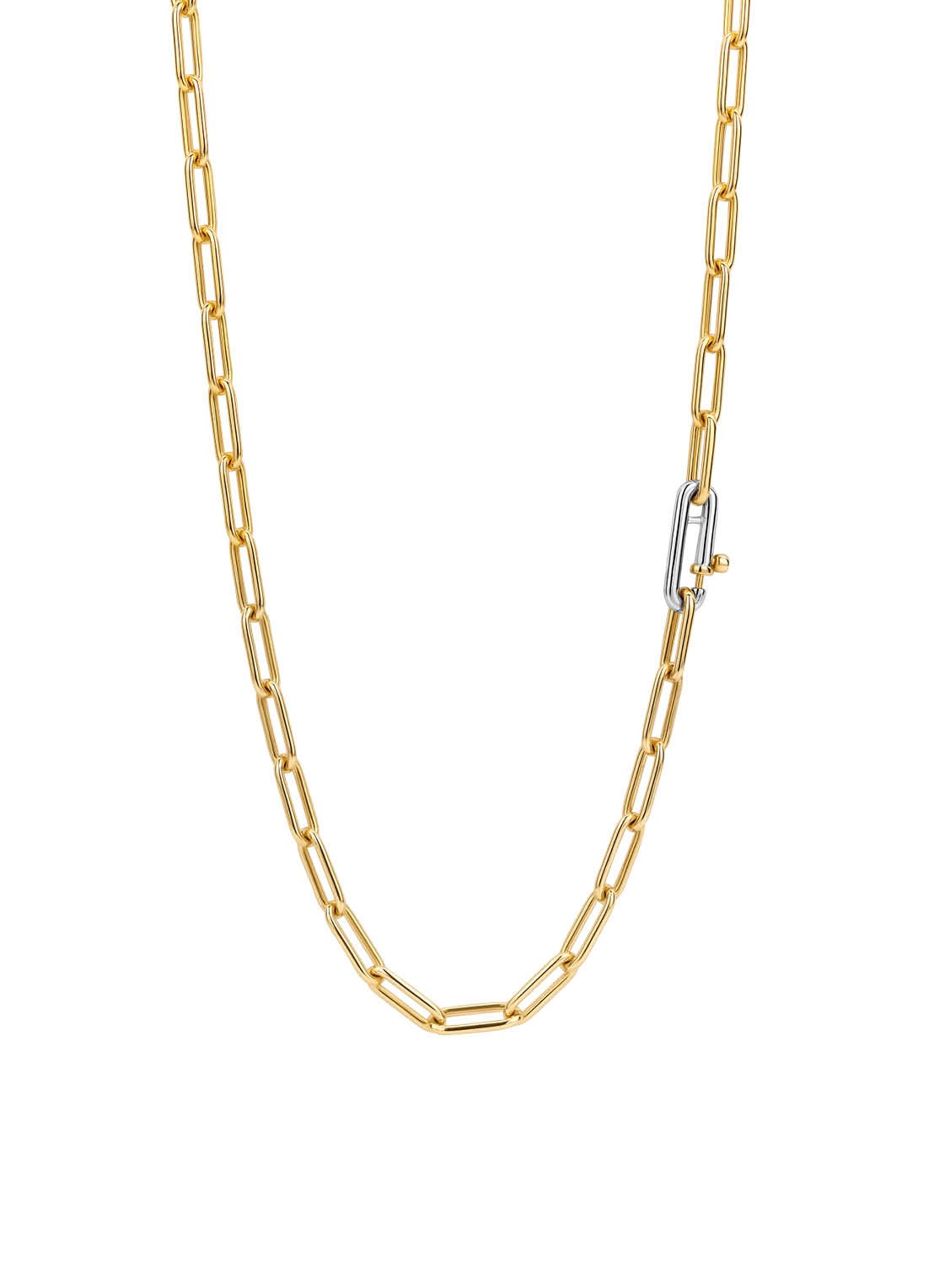 TI SENTO - Milano Schakelketting verguld 3947SY  - voorkant 7 goud